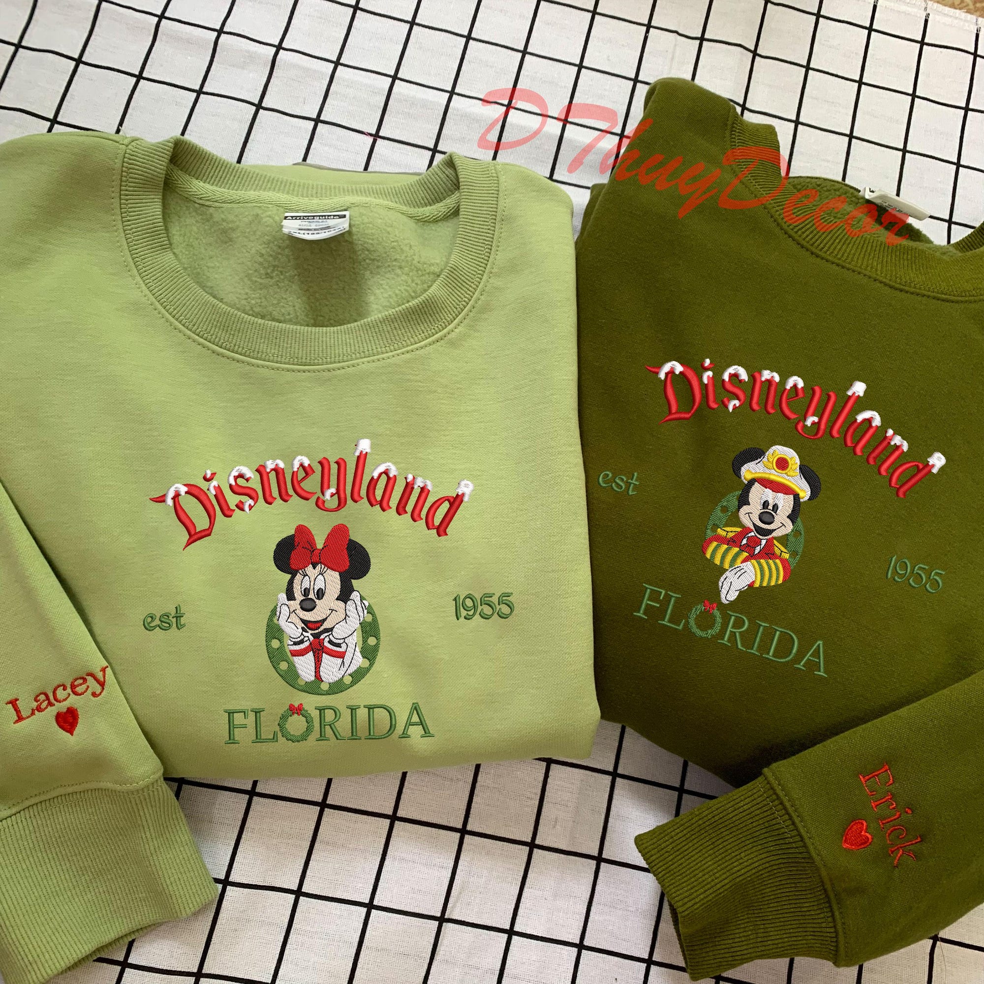 il_2000xN.6404483609_9kwi.jpg Christmas Embroidered Sweaters, Magical Land Embroidered Jumper, Matching Christmas Mouse Cartoon Embroidered Sweaters, Christmas Gift
