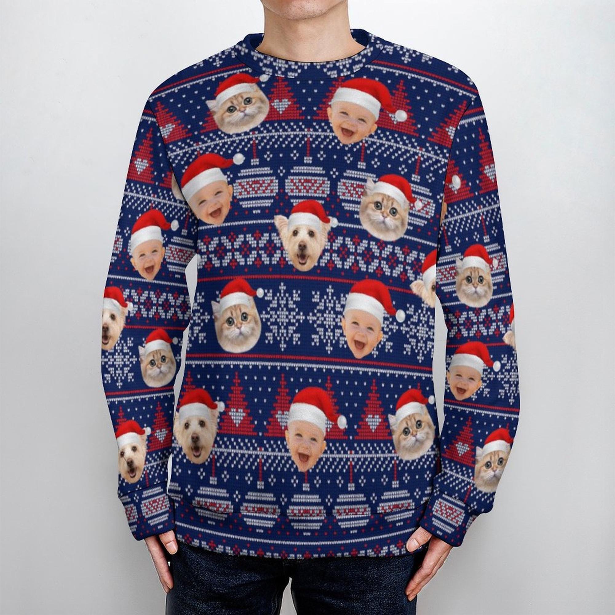 il_2000xN.6404698235_eih5.jpg Custom Face Christmas Family Xmas,Personalized Ugly Photo Sweaters,Custom Ugly Unisex Sweater,Custom Christmas Gift,Funny Gift for Men Women