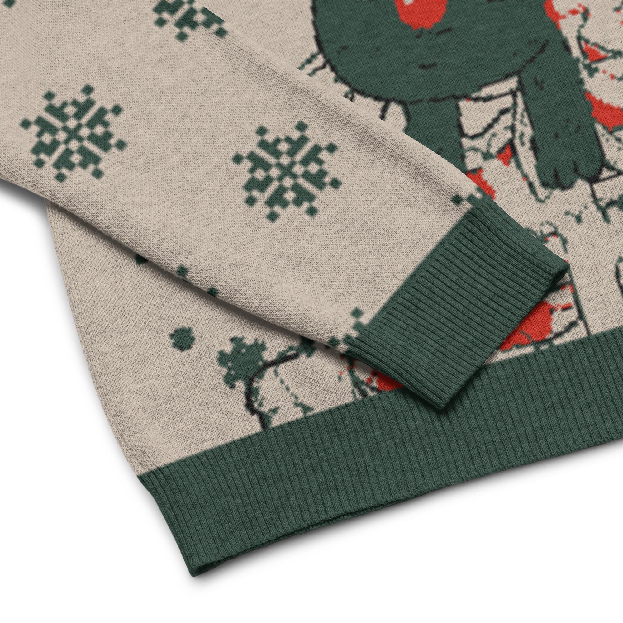 il_2000xN.6404726321_pfqv.jpg Santa Skeleton and Black Cat Christmas Sweater - Funny Knit Holiday Pullover