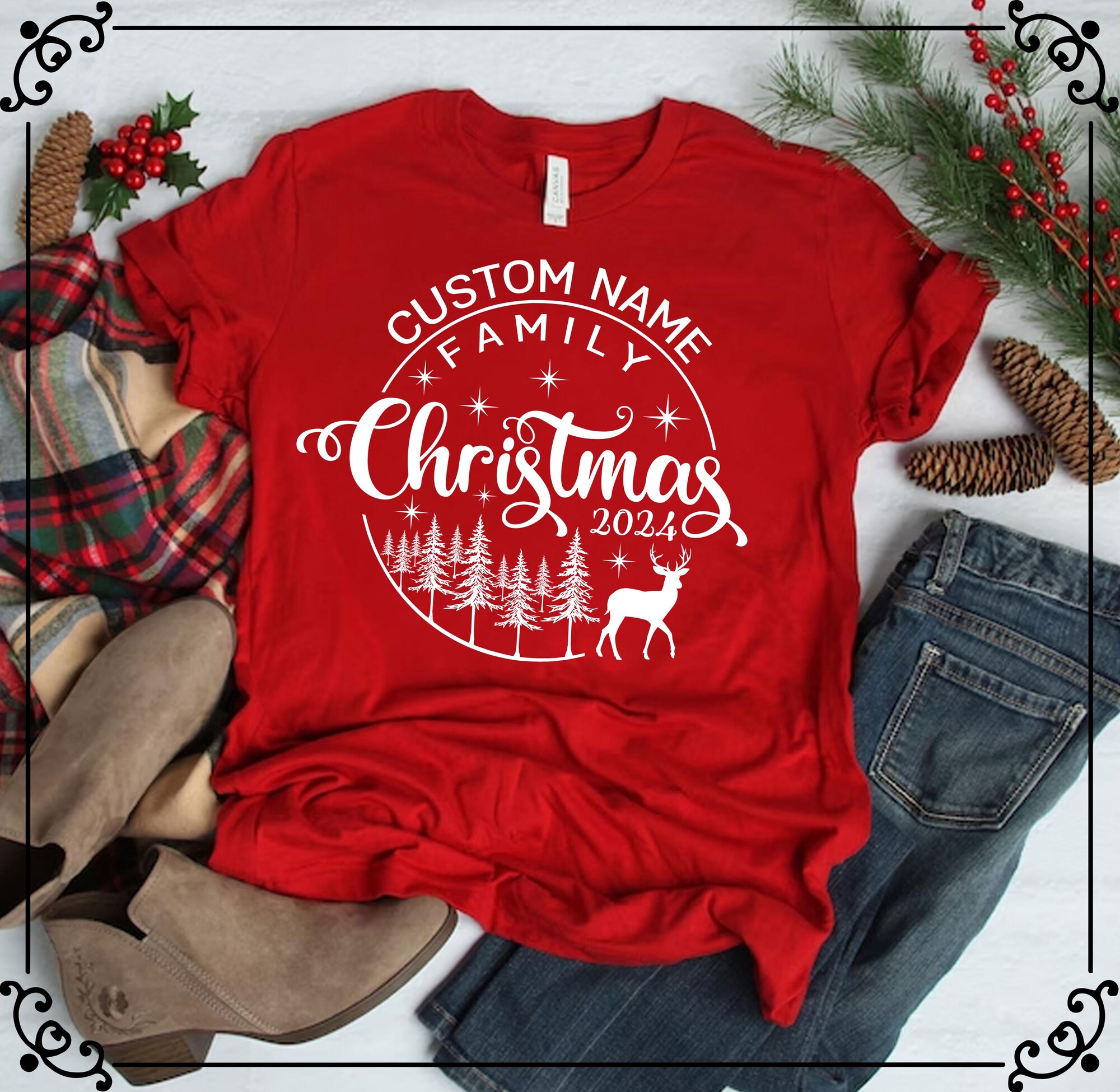 Custom Family Christmas Shirt: Matching Holiday Tee