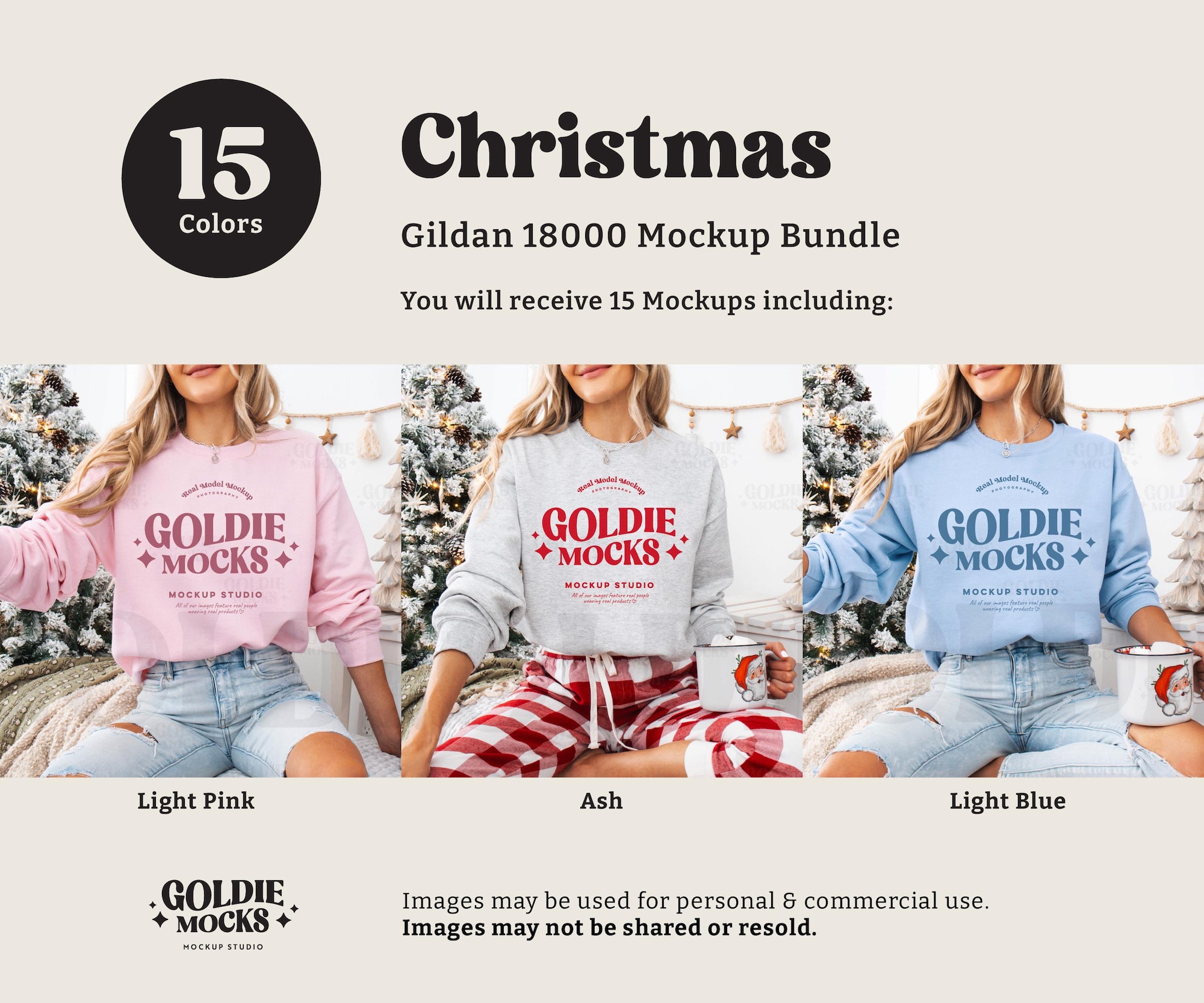 il_2000xN.6406901605_bo73-4.jpg Gildan 18000 Sweatshirt Christmas Mockup Bundle | G180 Crewneck Mock-up Bundle | Real Model Mock | Cozy Casual Holiday Christmas Aesthetic