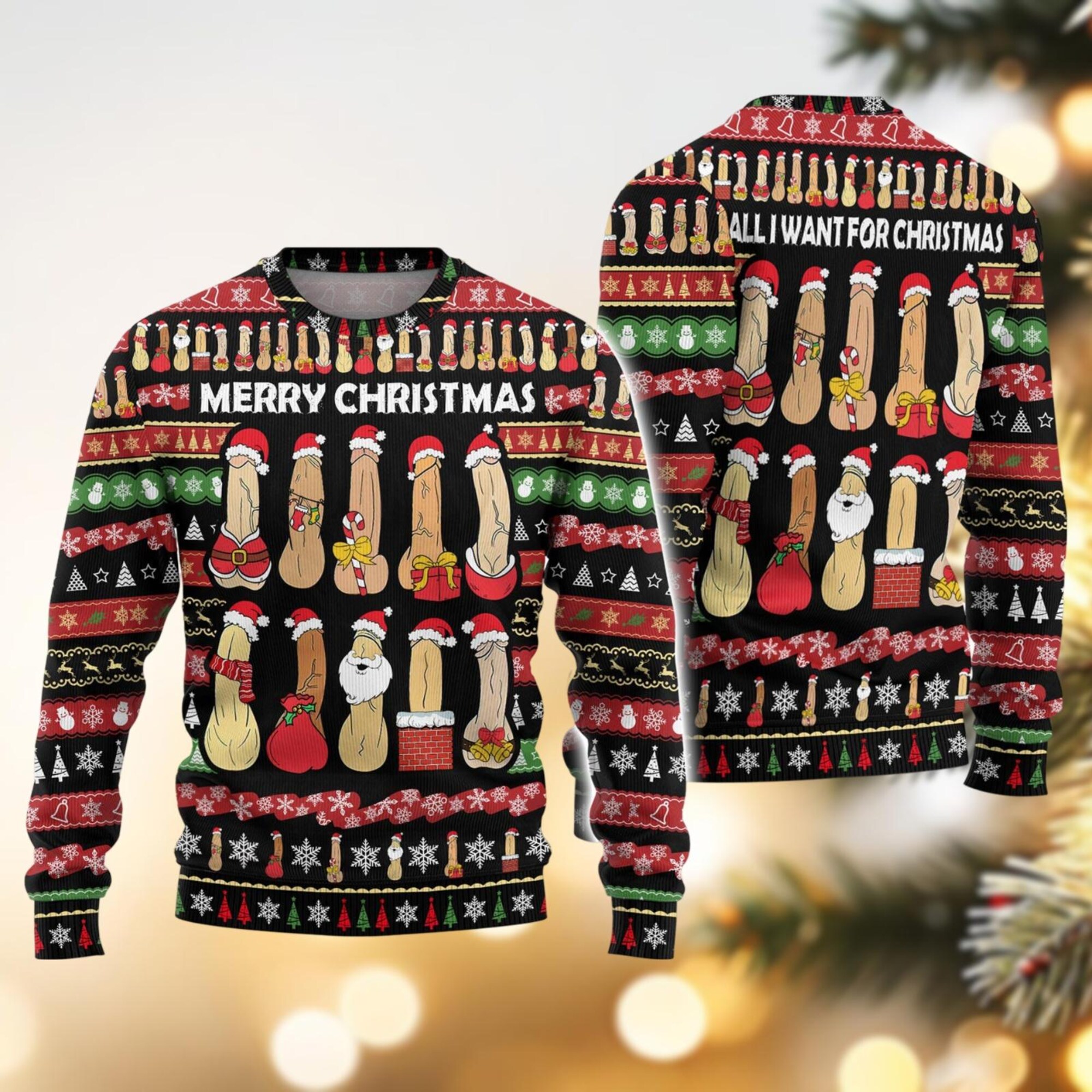 Funny Dirty Ugly Cockmas Christmas Sweater, Naughty Xmas Sweater, Christmas Gift For Men Women Kid, Cockmas Holiday Sweater Family