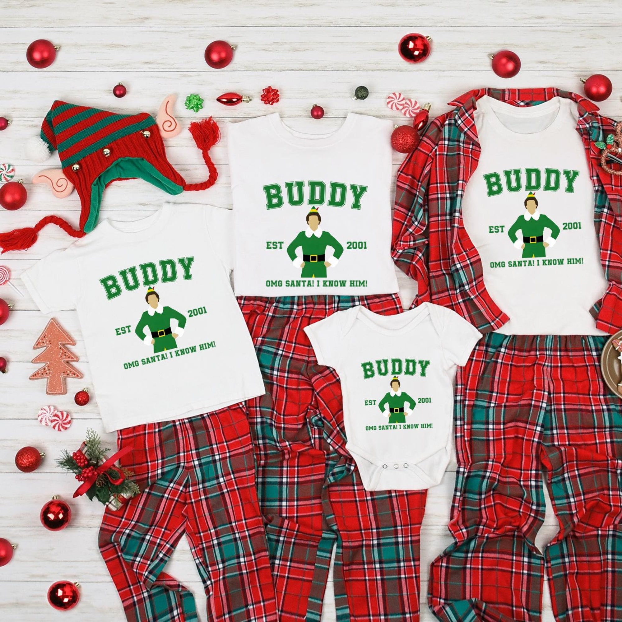 Buddy The Elf Christmas Shirt, OMG Santa I Know Him Shirt, Christmas Movie Vintage T-Shirt, Merry Christmas 2024 Shirt, ELF Movie Shirt