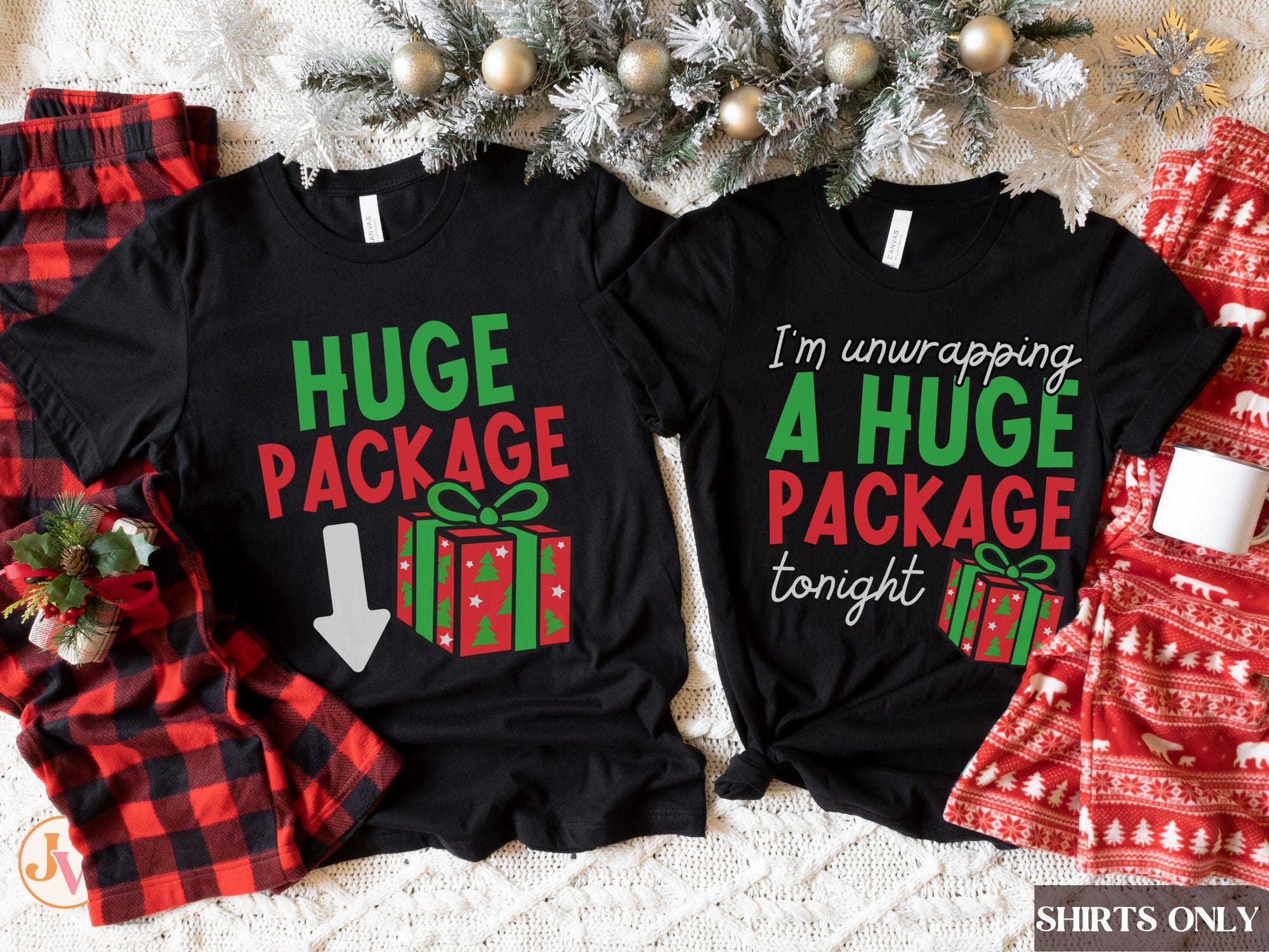 il_2000xN.6413005516_s1qs-4.jpg Matching Christmas Couple Shirts, Raunchy Christmas Sweatshirts for Couple, Naughty Couple Christmas Pajamas, Funny His and Hers Holiday Pjs