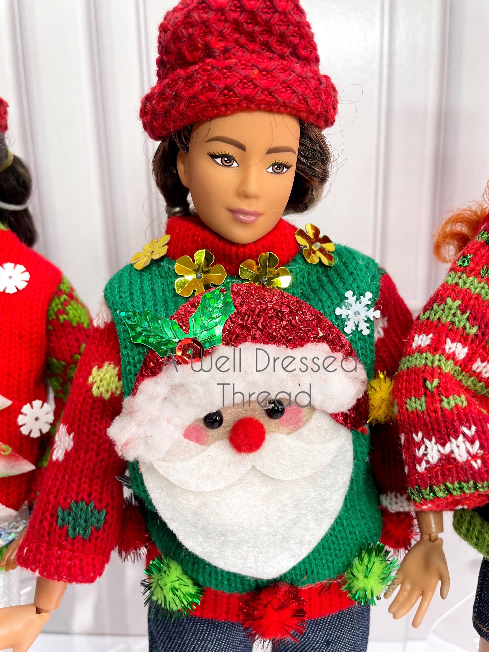 il_2000xN.6416752075_oqvb.jpg Doll Ugly Christmas Sweater with Hat: Fashion Doll Clothes