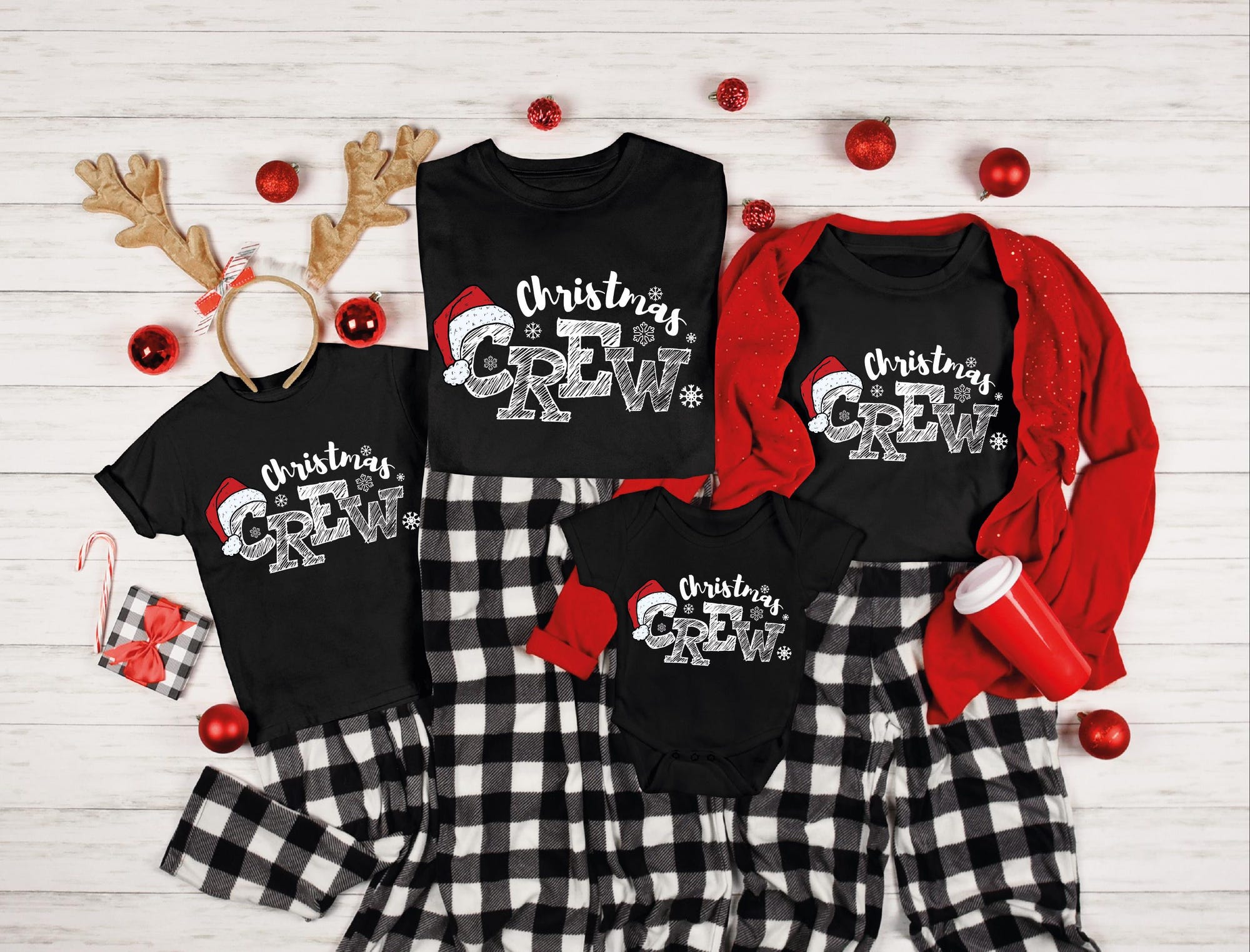 Christmas Crew Shirt, Merry Christmas Shirt, Matching Christmas Shirts, Family Christmas T-shirts, Christmas Gifts for Family, SFS775