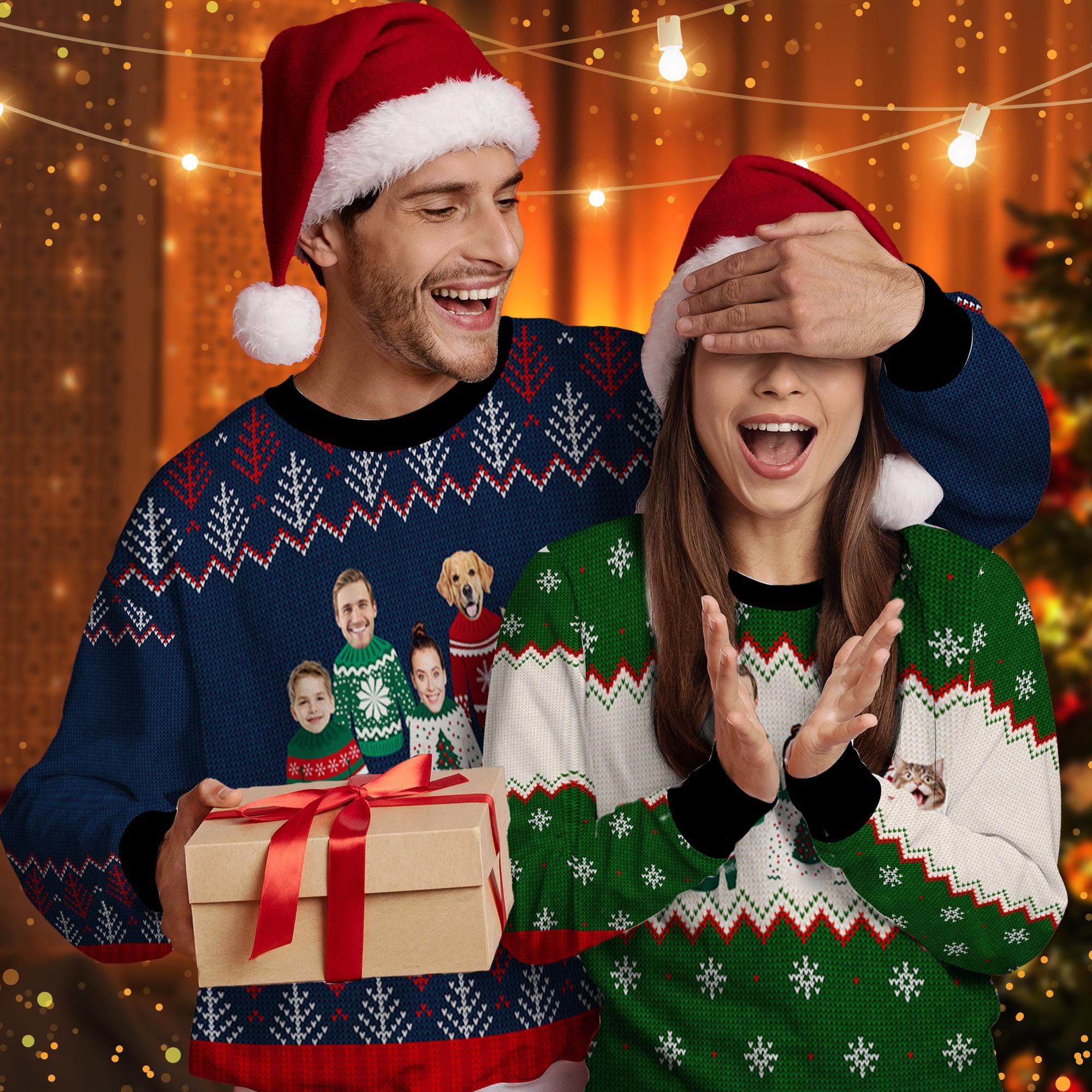 il_2000xN.6422515559_4d7p-1.jpg Custom Face Ugly Christmas Sweater: Personalized Photo Crewneck Gift