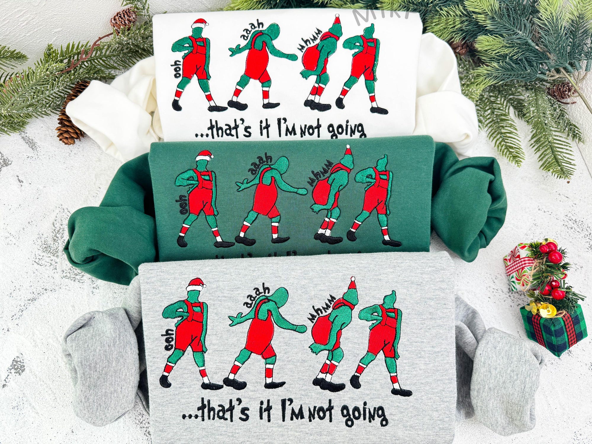 il_2000xN.6422984965_8czx.jpg That's It I'm Not Going Christmas Grinch Sweatshirt, Christmas Embroidered Crewneck Sweatshirt, Christmas Funny Sweatshirt, Christmas Gift