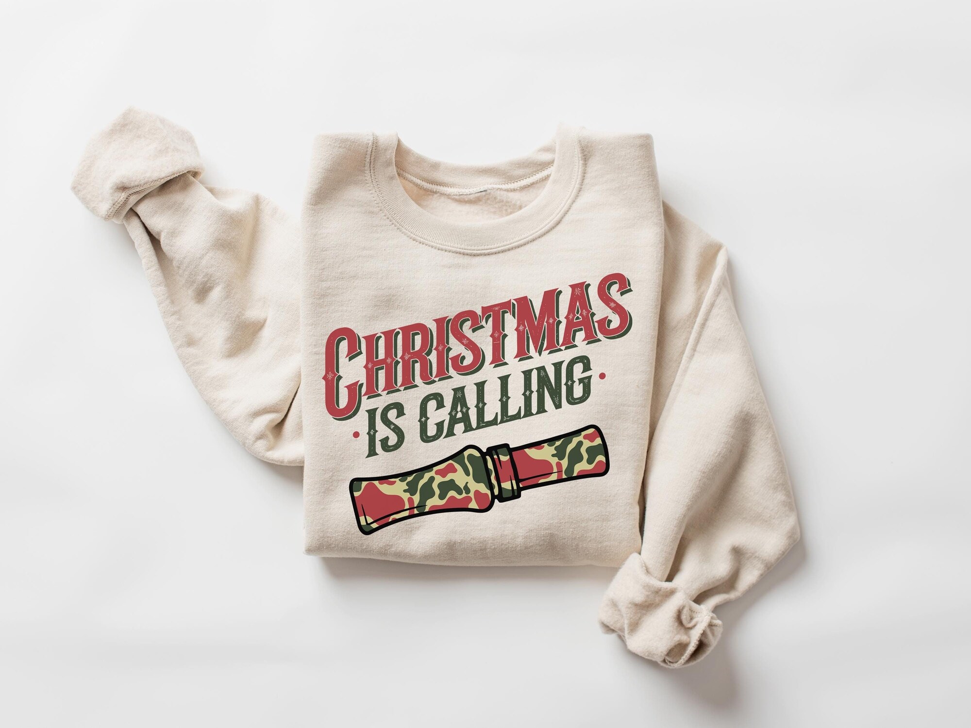 Hunting Christmas Sweatshirt, Christmas Is Calling Shirt, Duck Hunter Holiday Crewneck, Funny Xmas Gift, Duck Hunting Gifts, Hunter Shirt