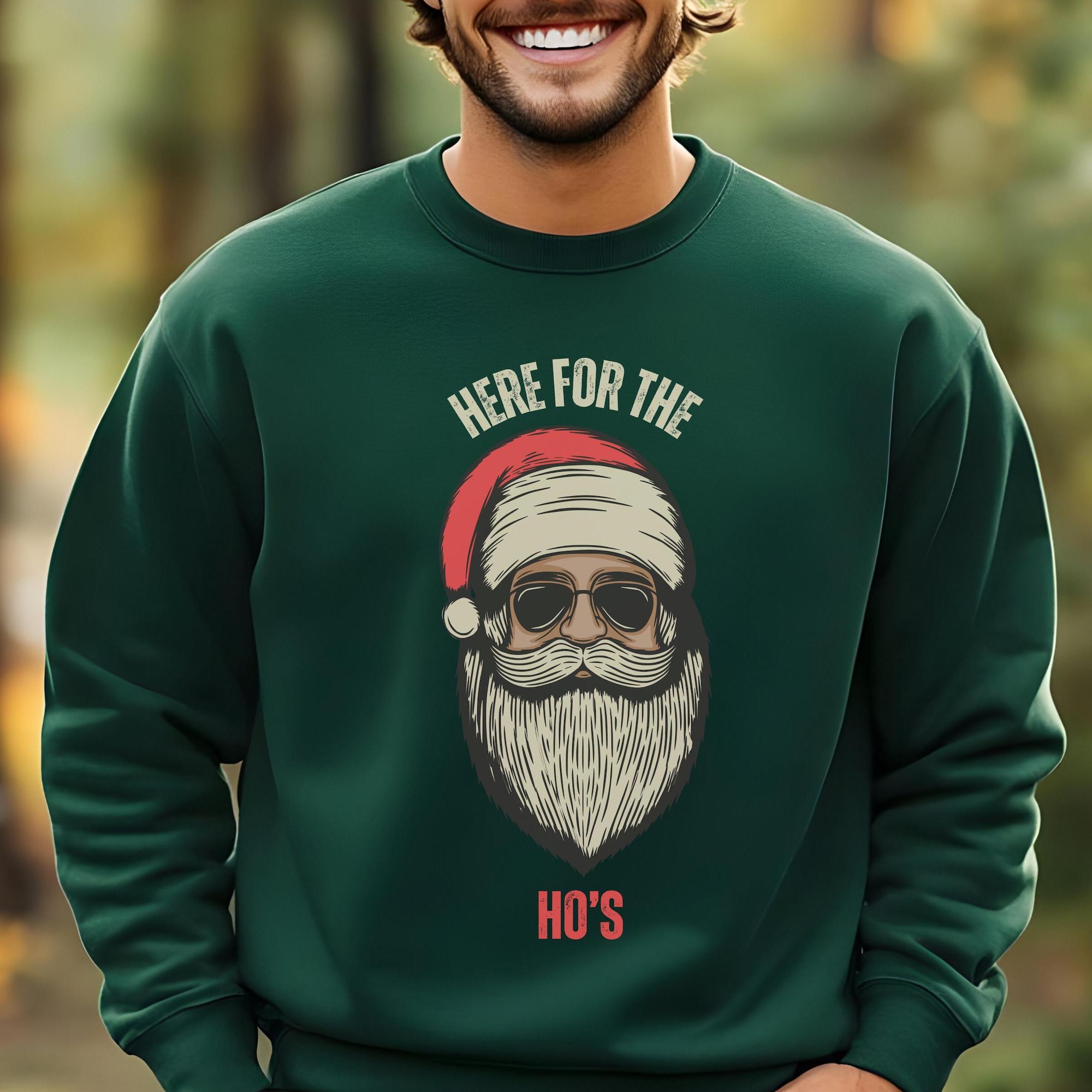 il_2000xN.6424269121_bul1-3.jpg Inappropriate Santa Christmas Sweatshirt, Funny Naughty Gift for Husband, Boyfriend, Swinger - Crewneck Jumper, Ho's, Cuckold, Xmas Outfit