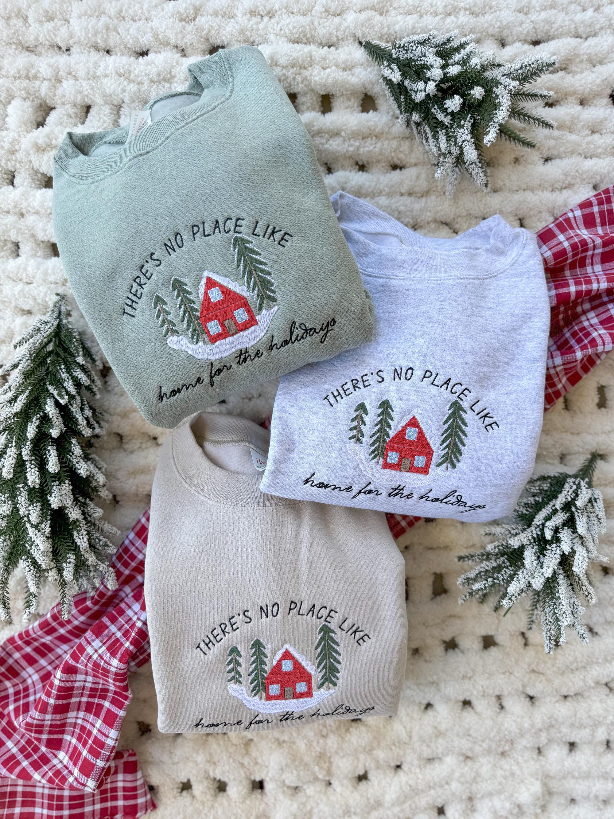 il_2000xN.6424868450_4ffw.jpg Home For The Holidays, Embroidered Sweatshirt -- Embroidered Christmas Pullover