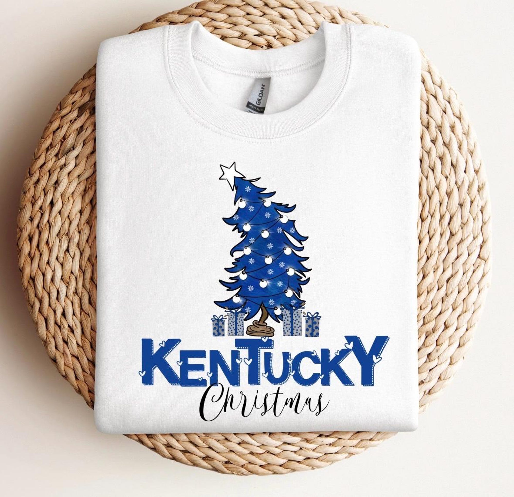 il_2000xN.6426279052_silb.jpg Kentucky Christmas crewneck- Merry Christmas, Christmas sweatshirt, Christmas trees crewneck, KY Christmas