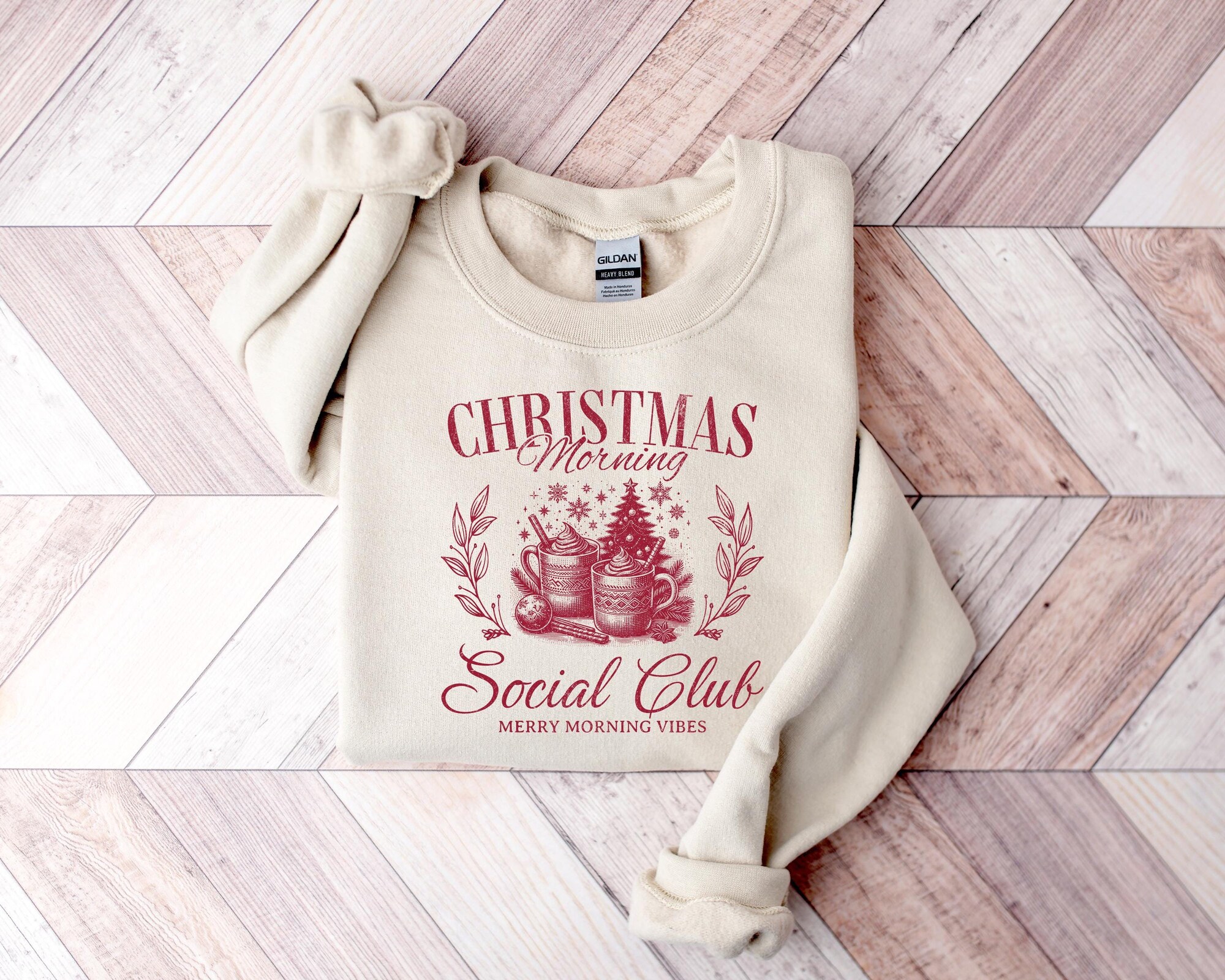 Christmas Morning Social Club Sweatshirt, Merry Morning Vibes Shirt, Christmas Gift, Xmas Outfit, Christmas Hoodie, Christmas Coquette Gift