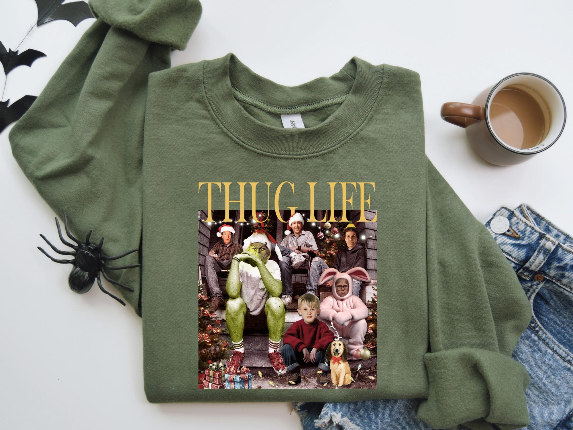 Thug Life Christmas Movie Sweatshirt: Holiday Crewneck Xmas