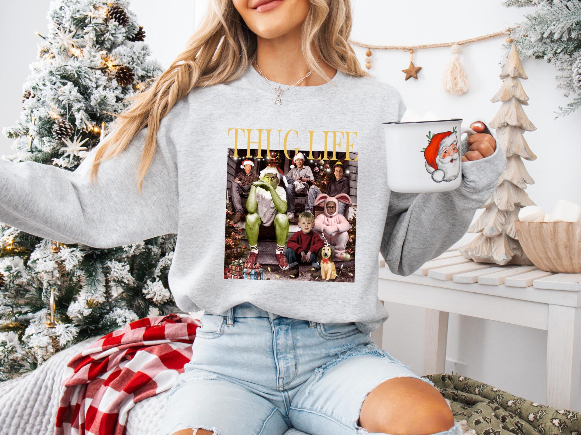 il_2000xN.6433212492_4tn5-1.jpg Thug Life Christmas Movie Sweatshirt: Holiday Crewneck Xmas