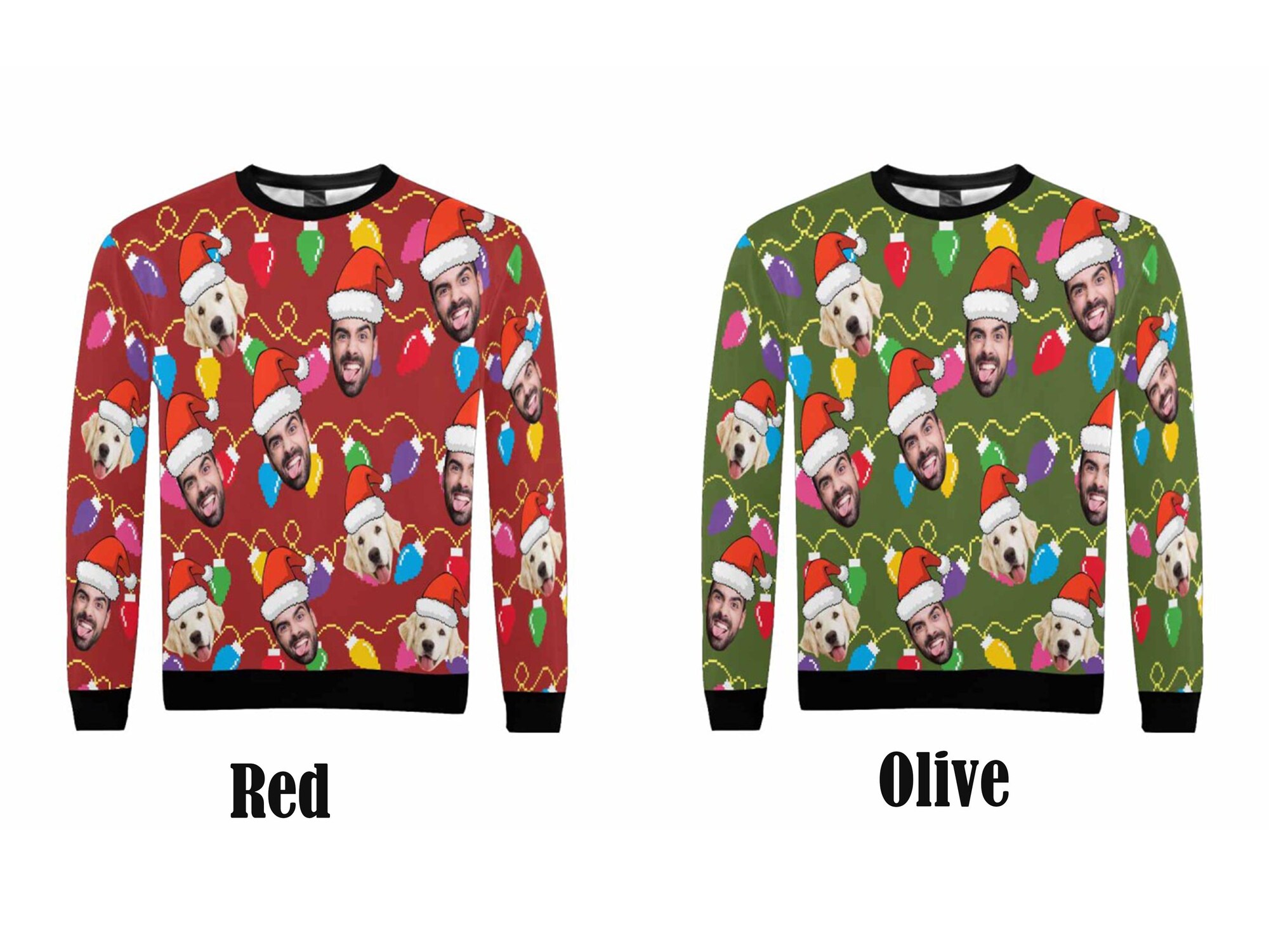 il_2000xN.6434135386_4pya.jpg Custom Christmas Ugly Sweater,Personalize Face Sweatshirt,Funny Sweatshirt for Family/Friends,Christmas Ugly Sweater Party Christmas Gifts