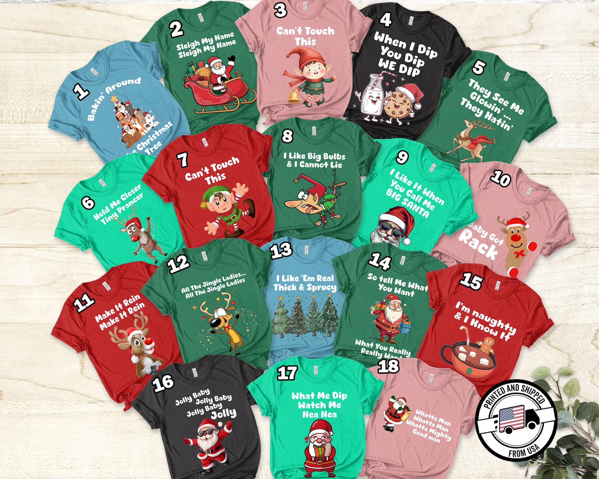 Family Christmas Shirts Christmas Song Pun Shirts Group Holiday Shirts Funny Christmas Graphic T-Shirt Matching Christmas Shirts