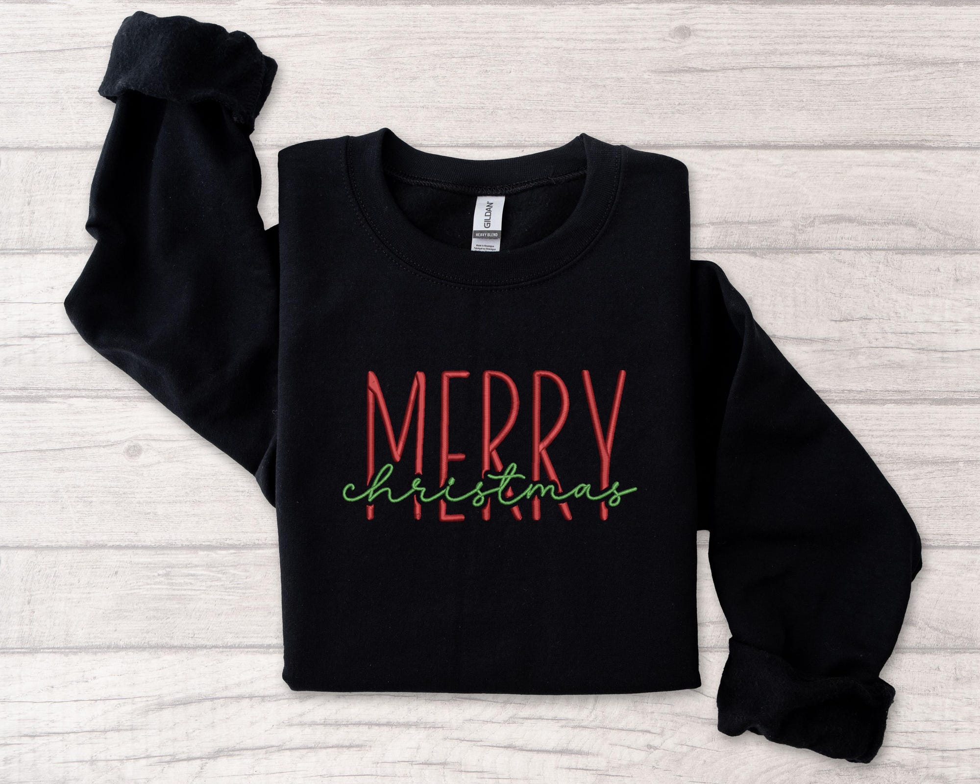 il_2000xN.6434648165_em60.jpg Embroidered Merry Christmas Sweatshirt: Holiday Crewneck Tee