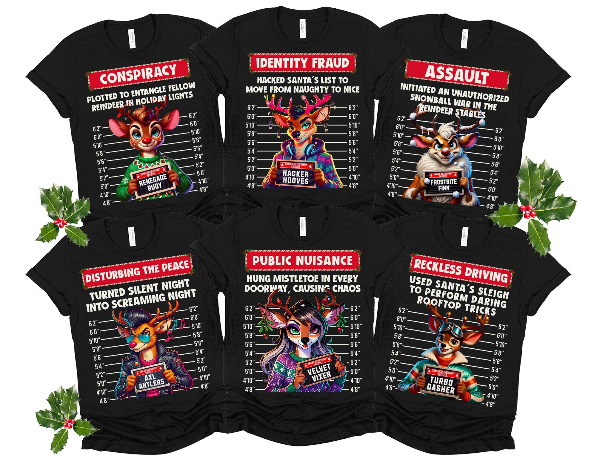 il_2000xN.6435073738_1zqe-1.jpg Family Group Christmas Shirts Matching Christmas Shirts Inmate Correctional Shirts Matching Family Christmas Shirts Reindeer Christmas Shirt