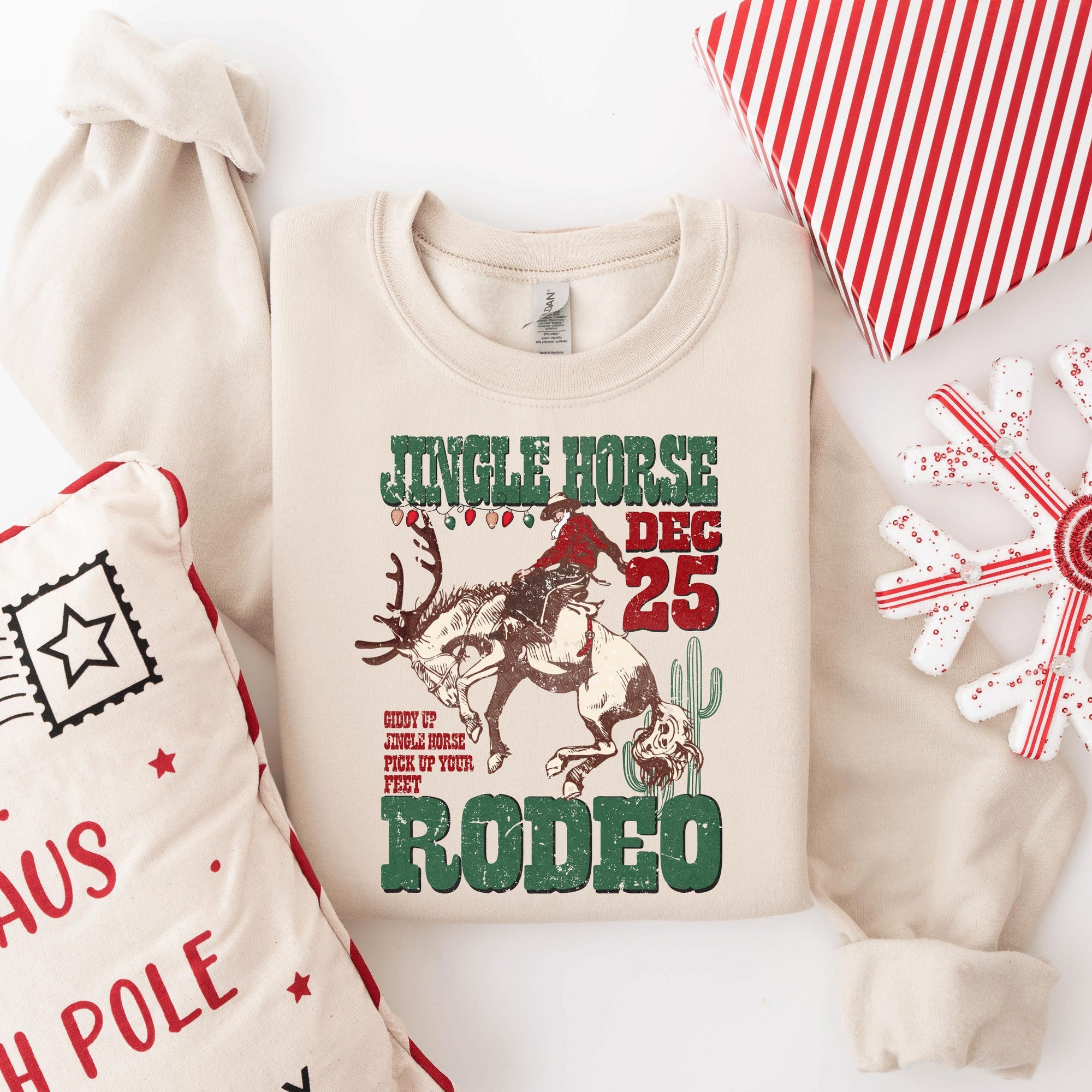 il_2000xN.6439621270_33y7.jpg Cowboy Christmas Shirt, Jingle Horse Sweatshirt, Giddy Up Jingle Horse Pick Up Your Feet, Howdy Country Christmas Horse Tee, Cowgirl T-Shirt