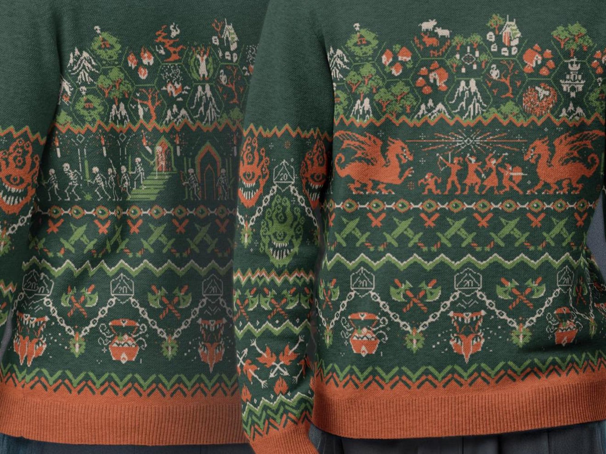 Dungeon Adventure Ugly Knitted Sweater