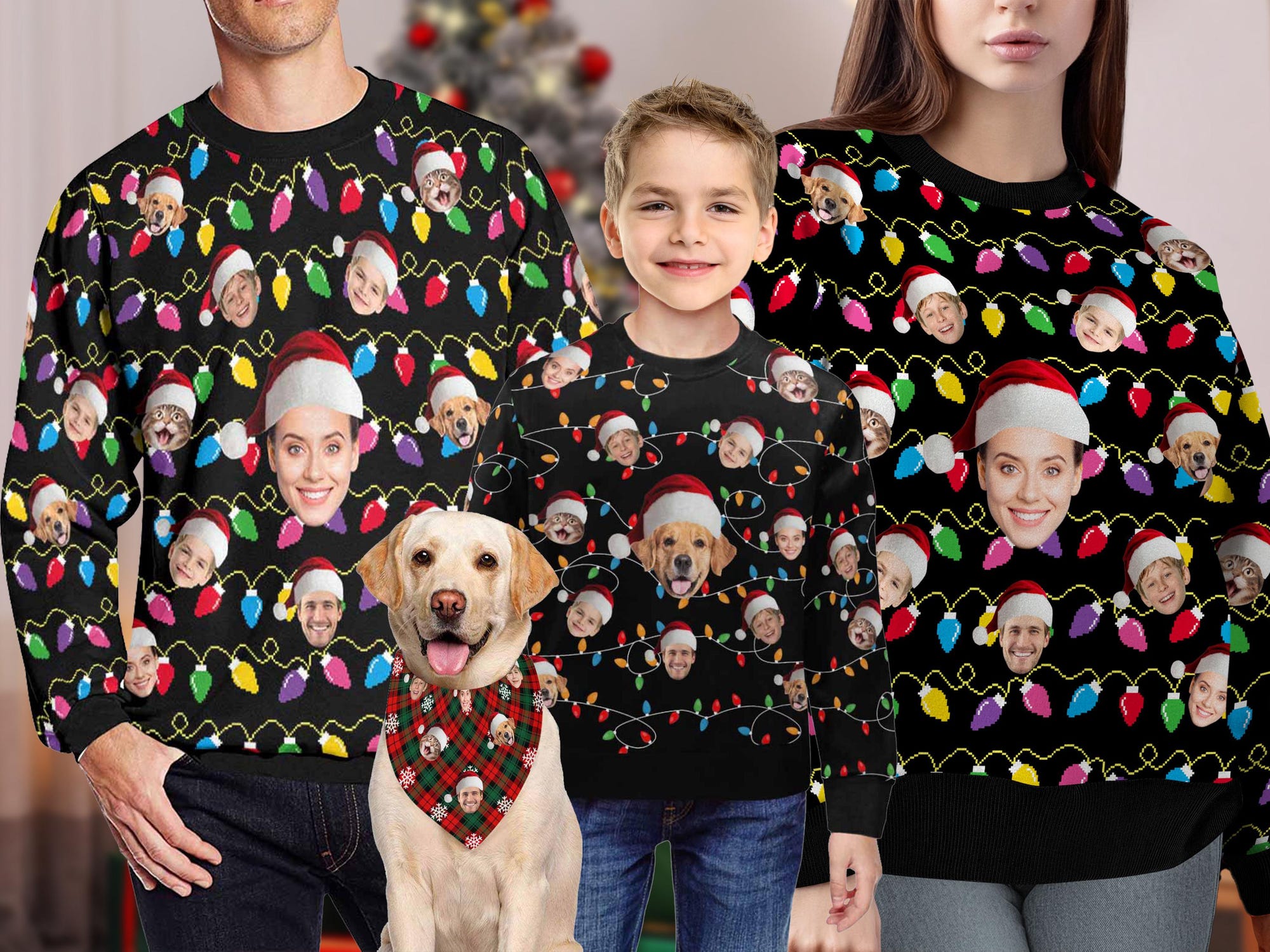 Custom Face Ugly Christmas Sweater: Personalized Photo Gift