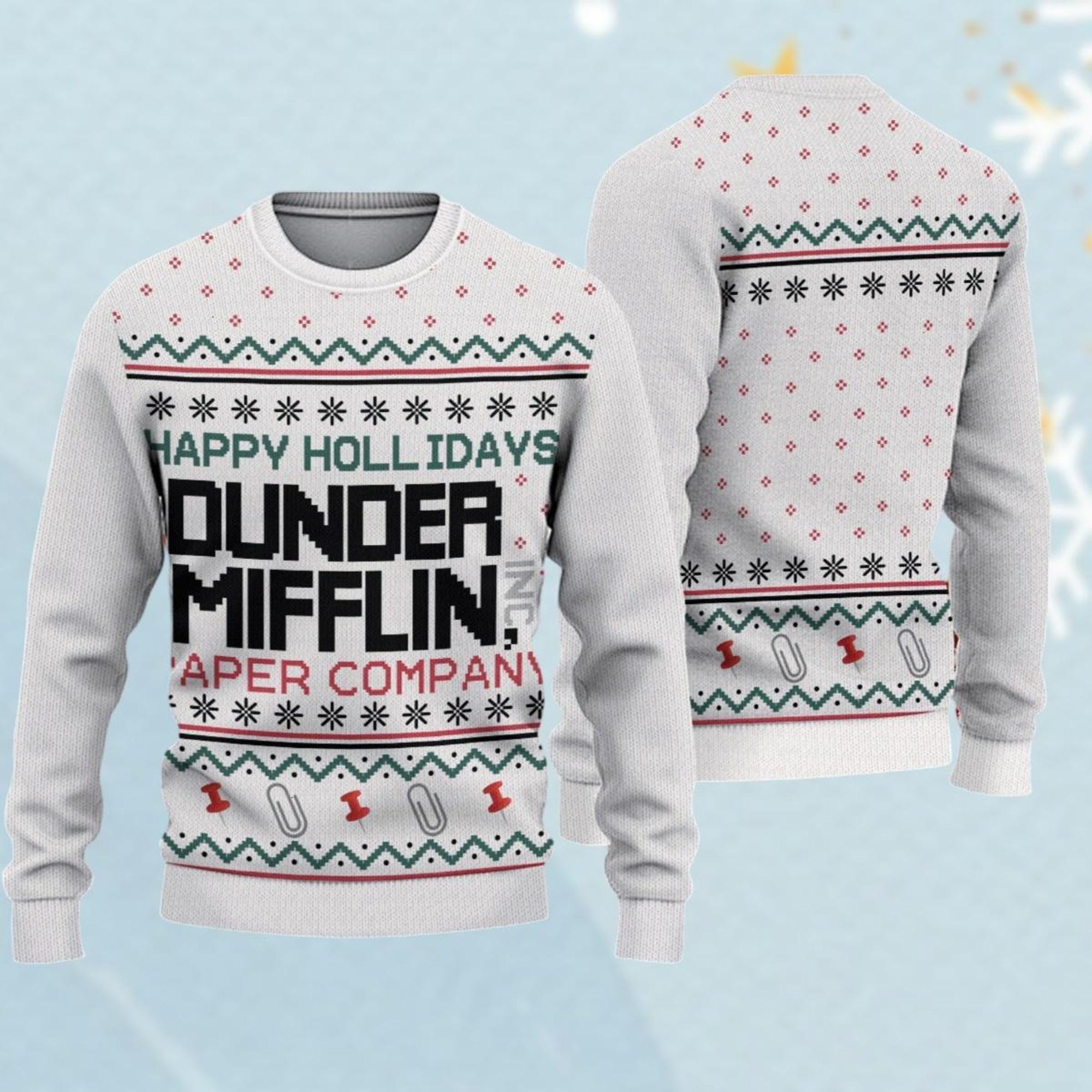 The Office Merry Christmas Ugly Sweater, Dunder Mifflin Paper Company Sweater, Disneyland Christmas Sweater, Movie Sweater, Christmas S