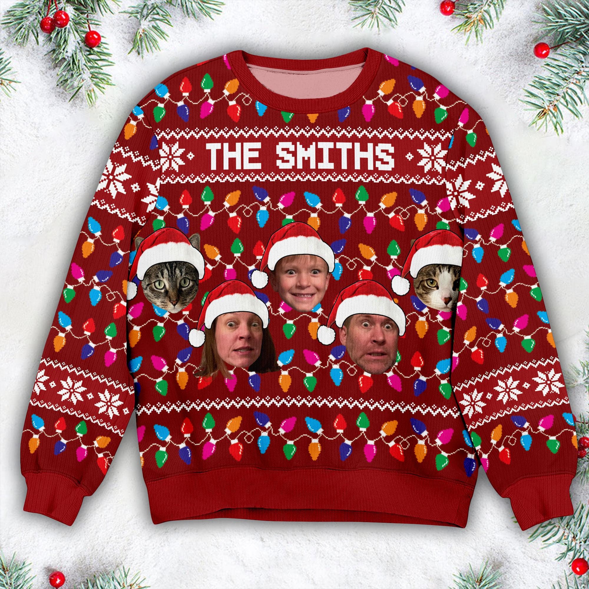 il_2000xN.6442703863_c4qe-1.jpg Personalized Face Christmas Ugly Sweater, Family Photo Ugly Sweater, Ugly Christmas Pattern, Thanksgiving Gifts, Christmas Gift, Custom Face