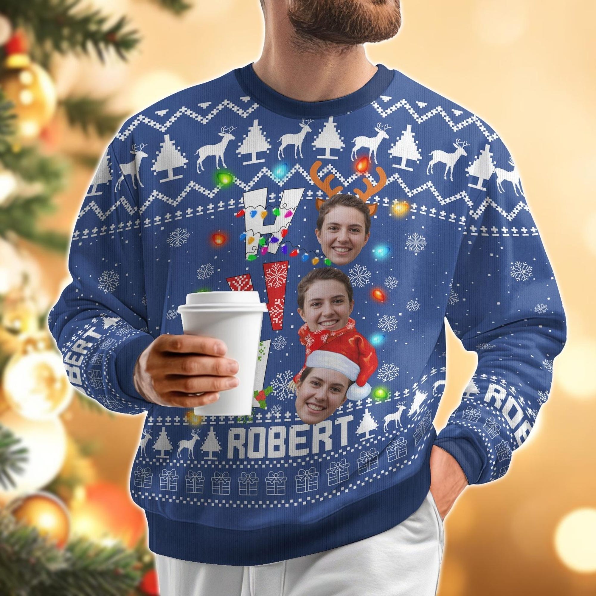 il_2000xN.6444839694_kewb.jpg Funny Custom Face Ugly Christmas Sweater, Family Christmas Sweater, Couples Matching Ugly Sweater, Personalized Pet Xmas Sweater