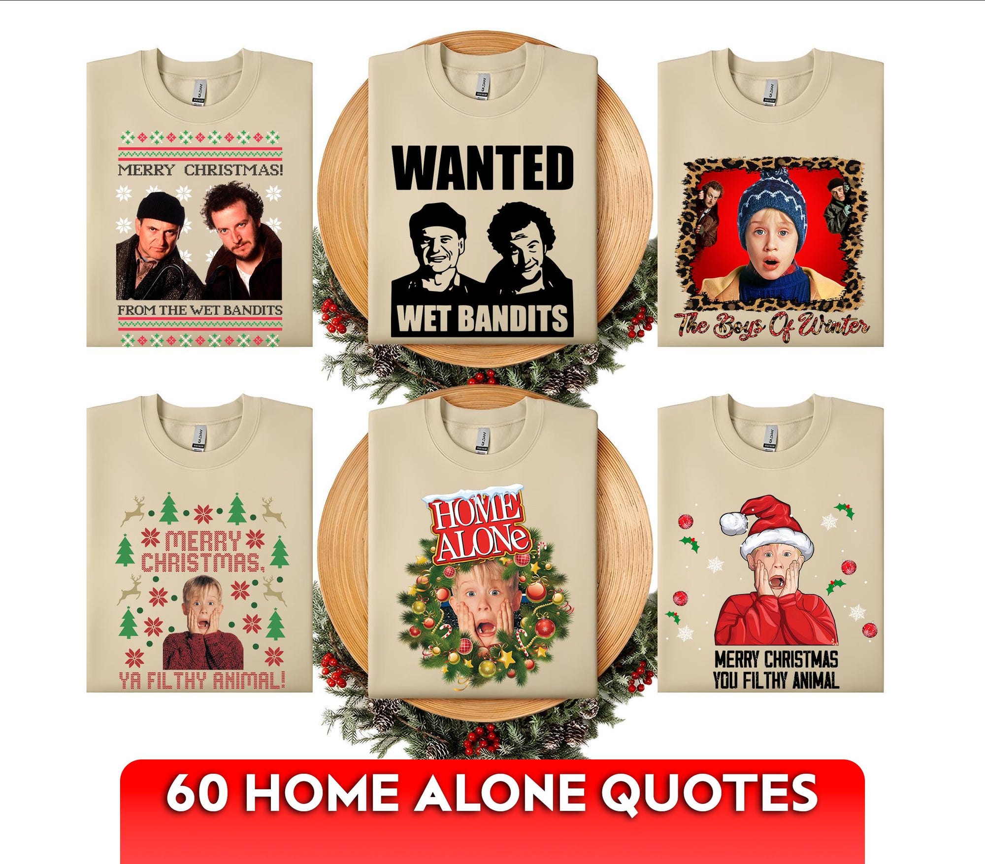 il_2000xN.6445906752_3hf2.jpg Custom Home Alone Christmas Movie 60 Quote Shirts: Family Match Xmas Tshirt, Kevin Tee
