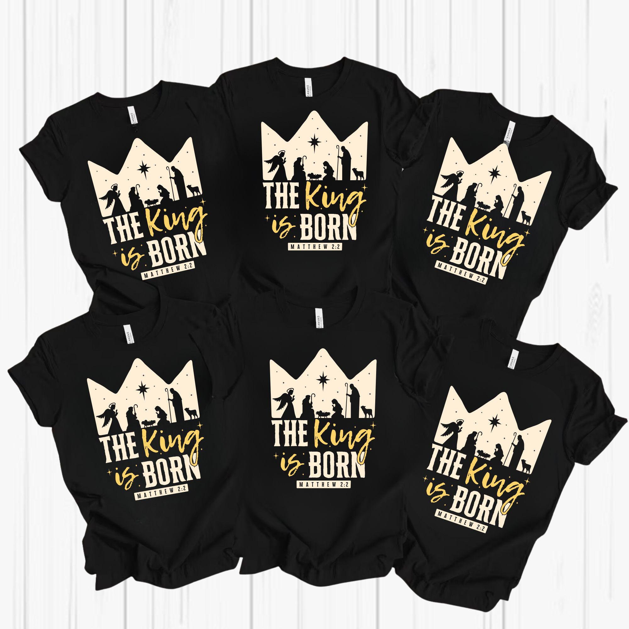 Religious Family Christmas Shirts: Jesus Nativity Matching Tees