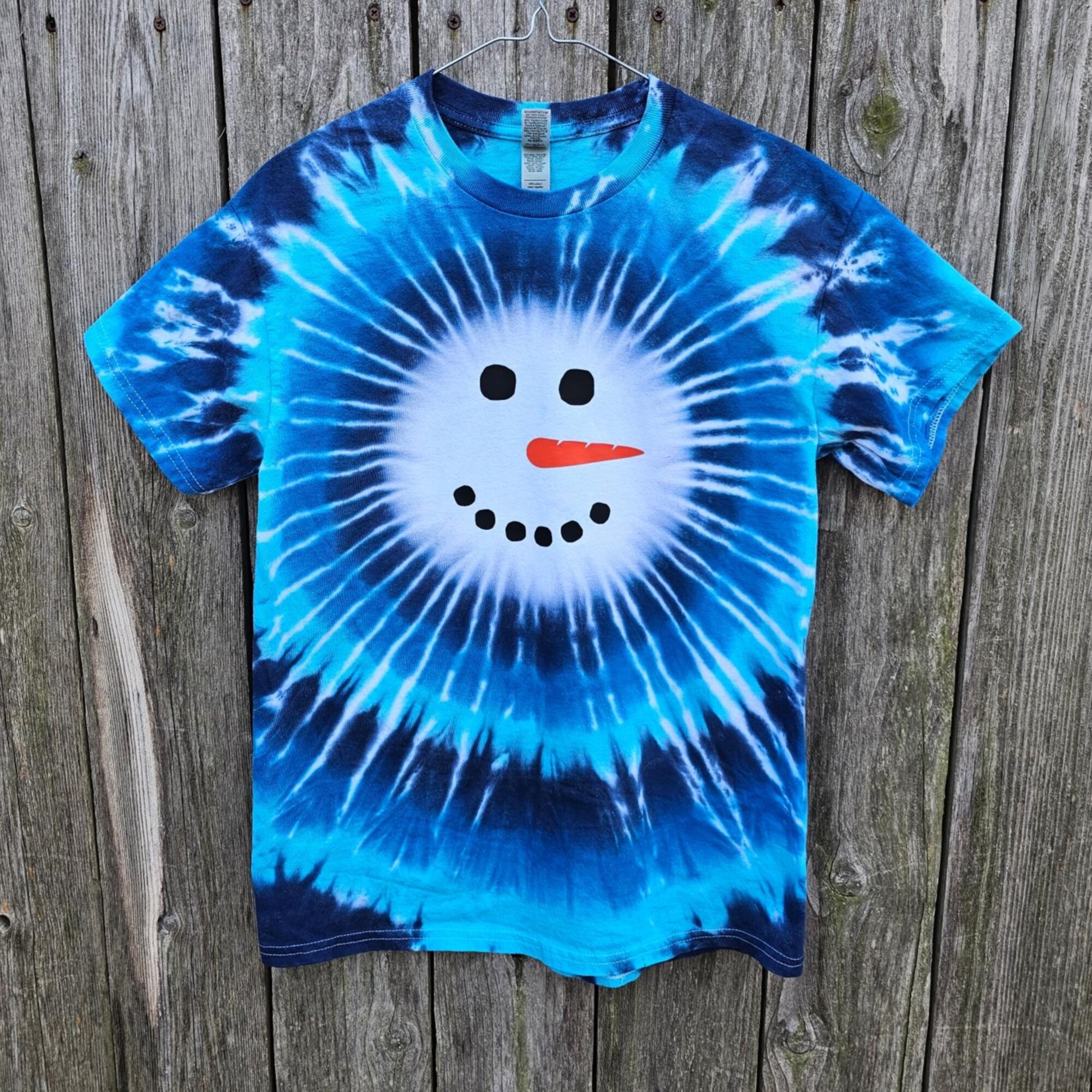 Snowman Tie Dye Shirt – Short Sleeve or Long Sleeve, Christmas, Holiday, Adult/Youth and Toddler – Frosty