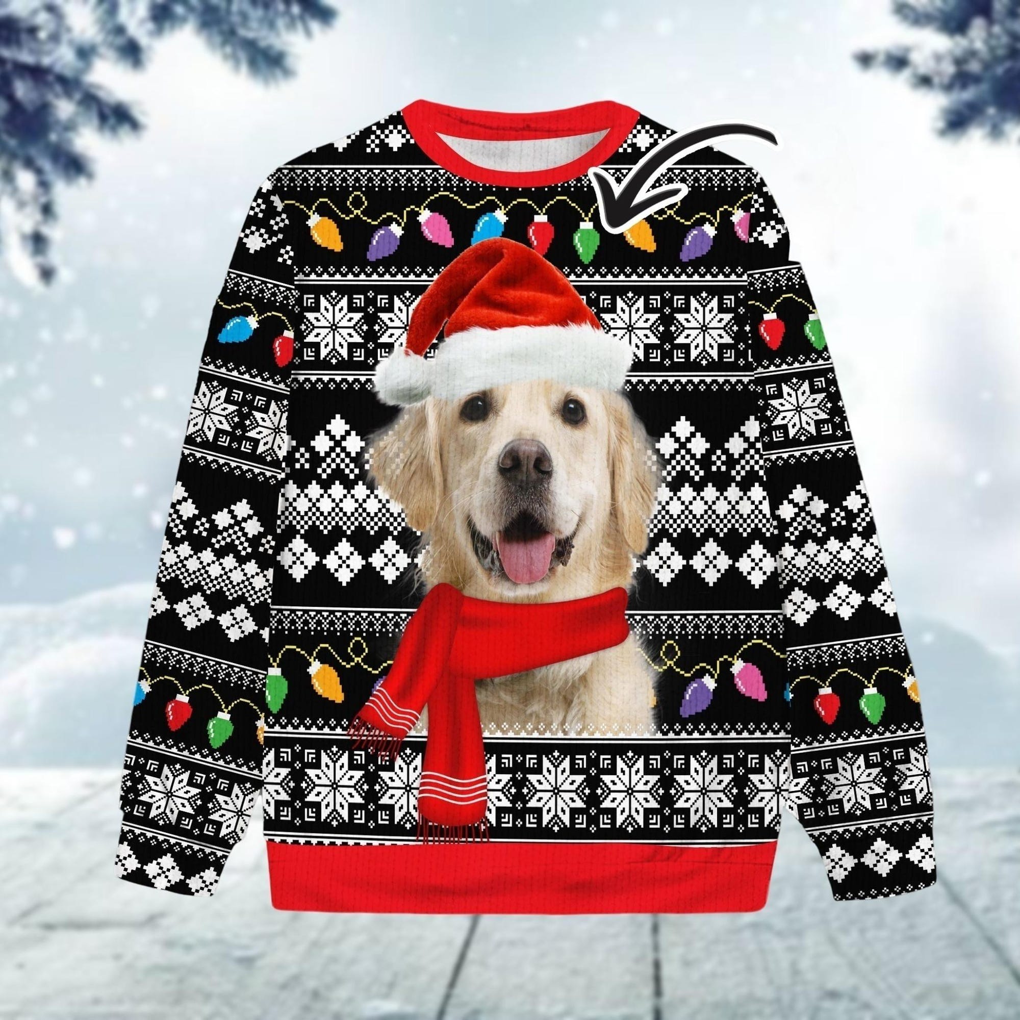 Custom Pets Face Ugly Sweater, Personalized Photo Ugly Christmas Sweater, Custom Dog Cat Santa Xmas Sweater, Dog Mom Gift
