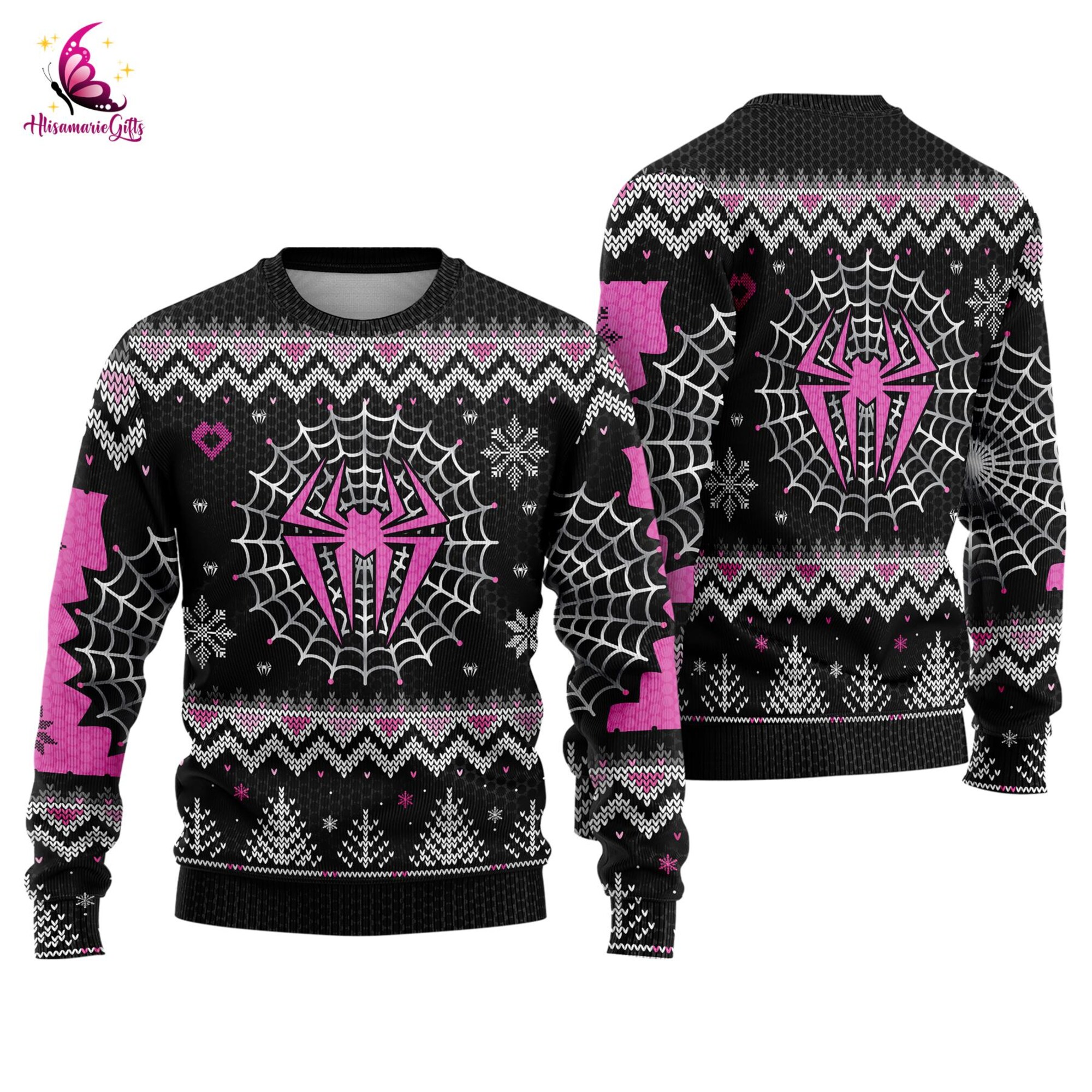 il_2000xN.6450022438_annd.jpg Spider Gwen Ugly Christmas Sweater, Gwen Stacy Ghost Spider Sweater, Christmas Sweater Gift, Spiderman Across the Spider Verse