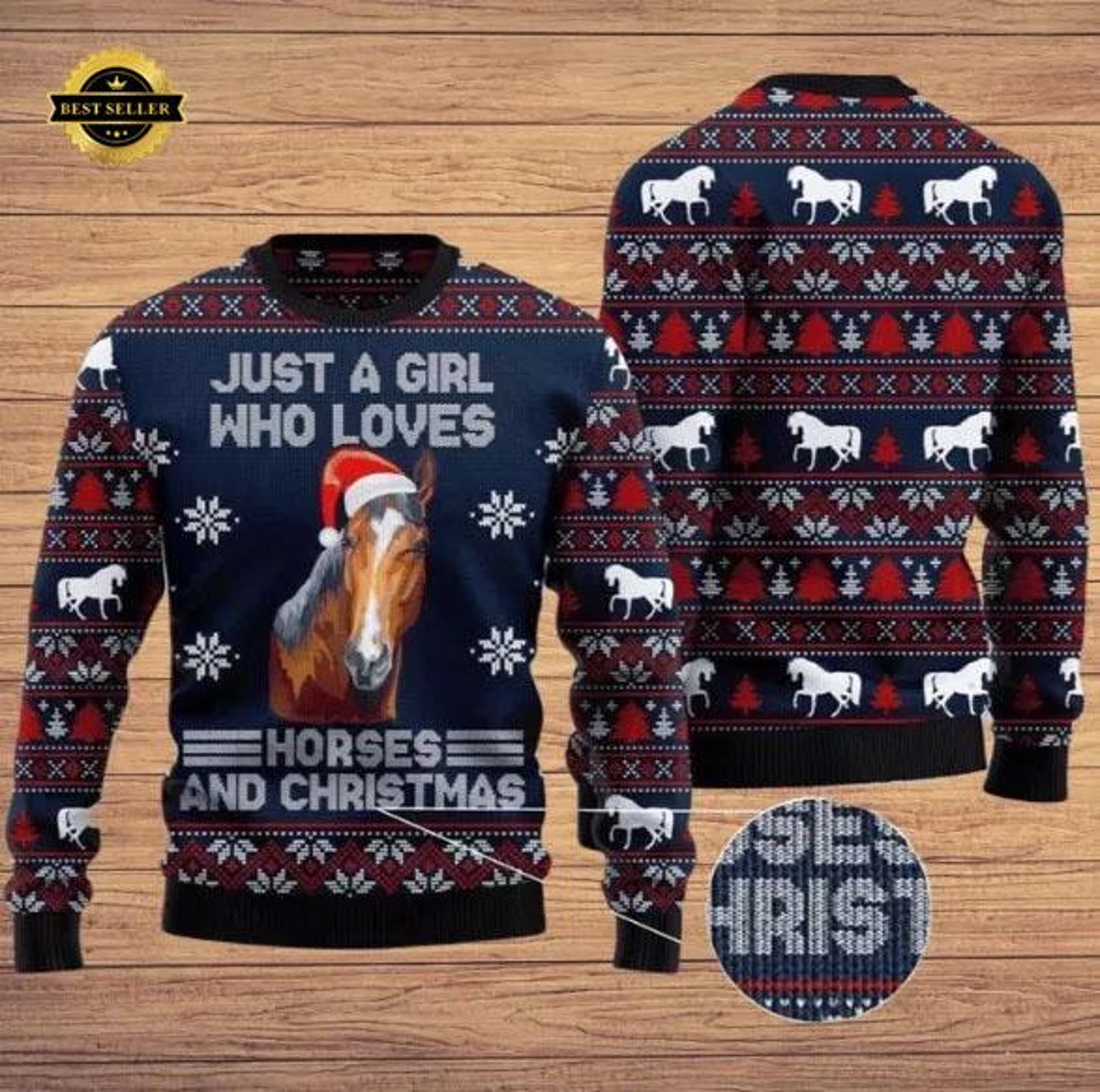 Horse Lover Christmas Ugly Sweater: Festive Holiday Design