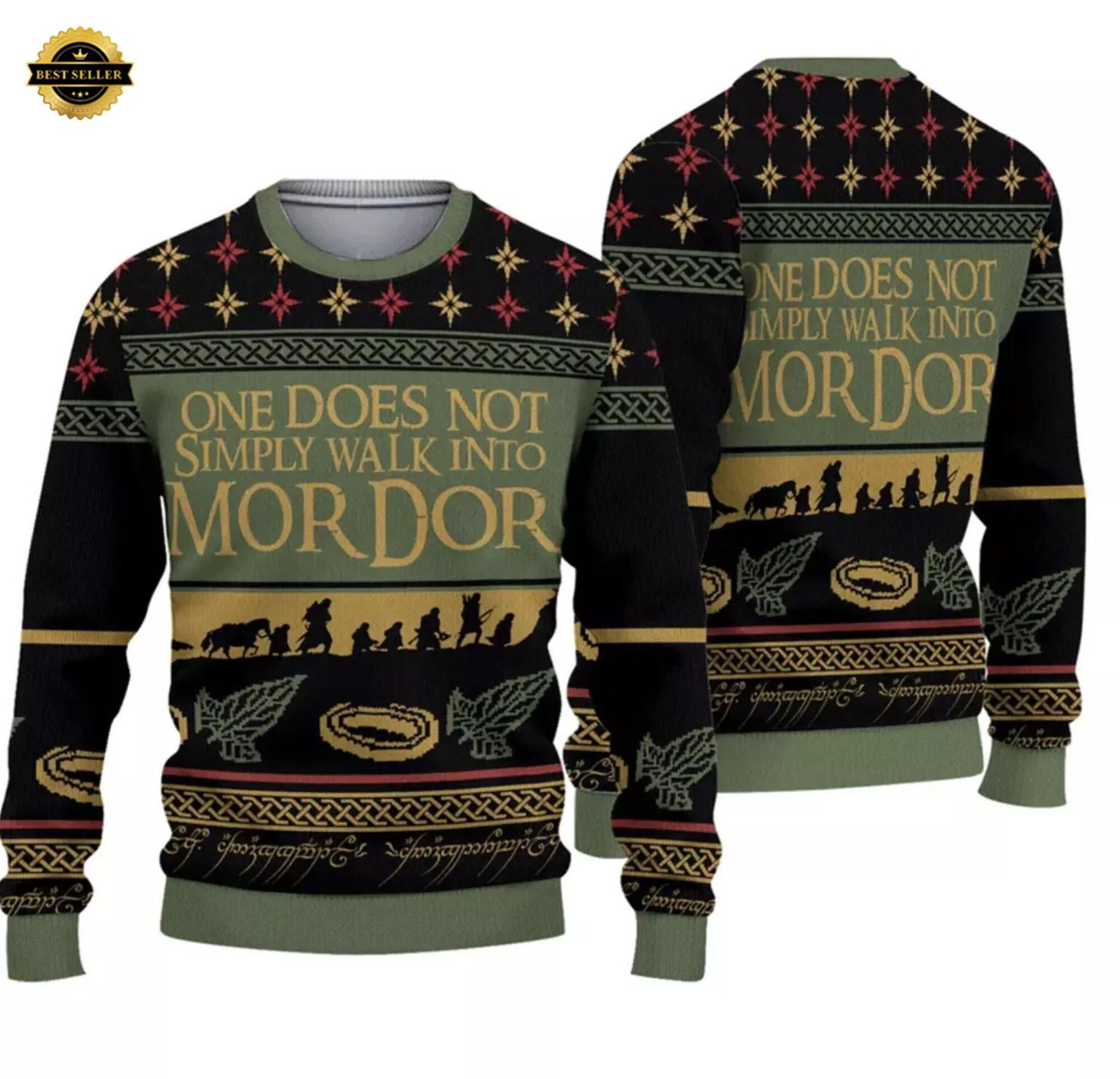 Lord of the Rings Ugly Christmas Sweater: Mordor Holiday Sweater