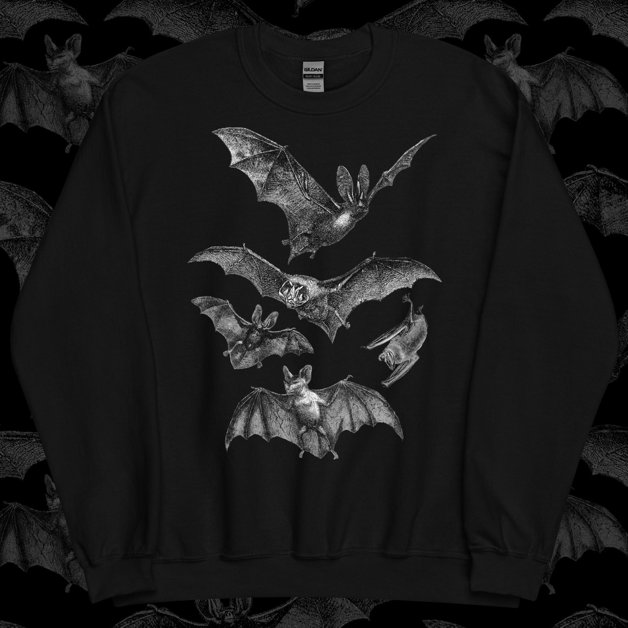 Gothic Sweatshirt | Witchy clothing Pastel goth Dark grunge Tumblr aesthetic Halloween Vampire Bat Vintage | Release the Bats
