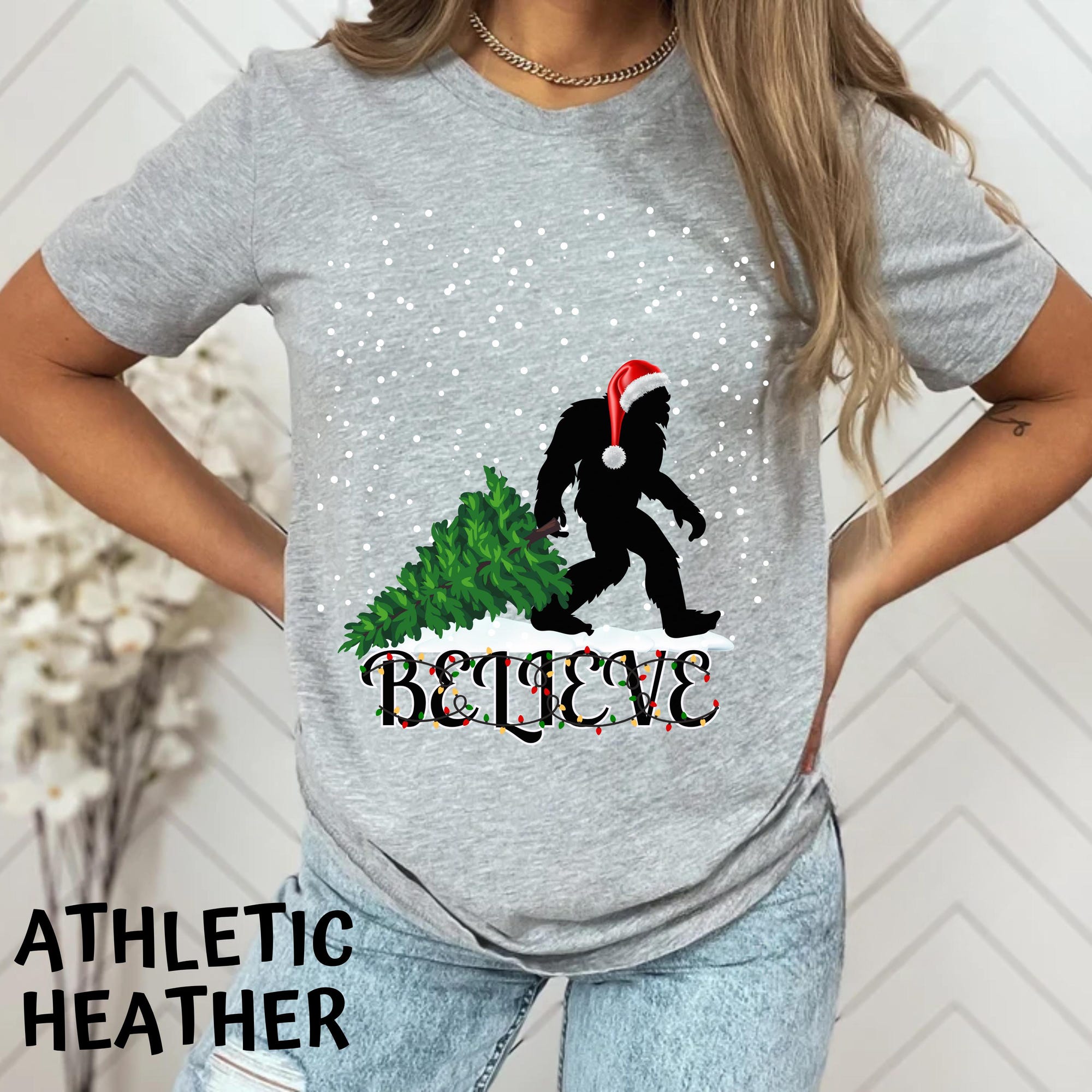 il_2000xN.6453752406_co2r-1.jpg Believe Big Foot Sweatshirt, Sasquatch Santa Hoodie, Funny Sasquatch Christmas Shirt, Merry Christmas Sweatshirt, Funny Christmas T-Shirt,