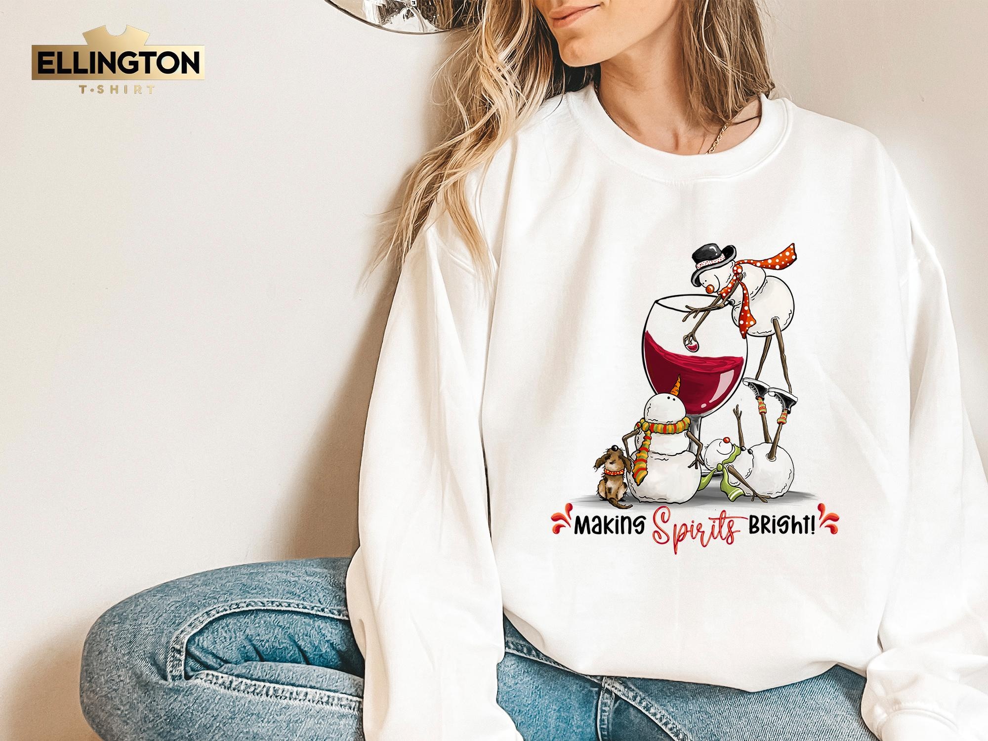 il_2000xN.6454803333_3b1y-2.jpg Snowman Wine Christmas Sweatshirt, Funny Christmas Shirts, Wine Holiday Hoodie, Snowman Drinking Wine Santa T-Shirt