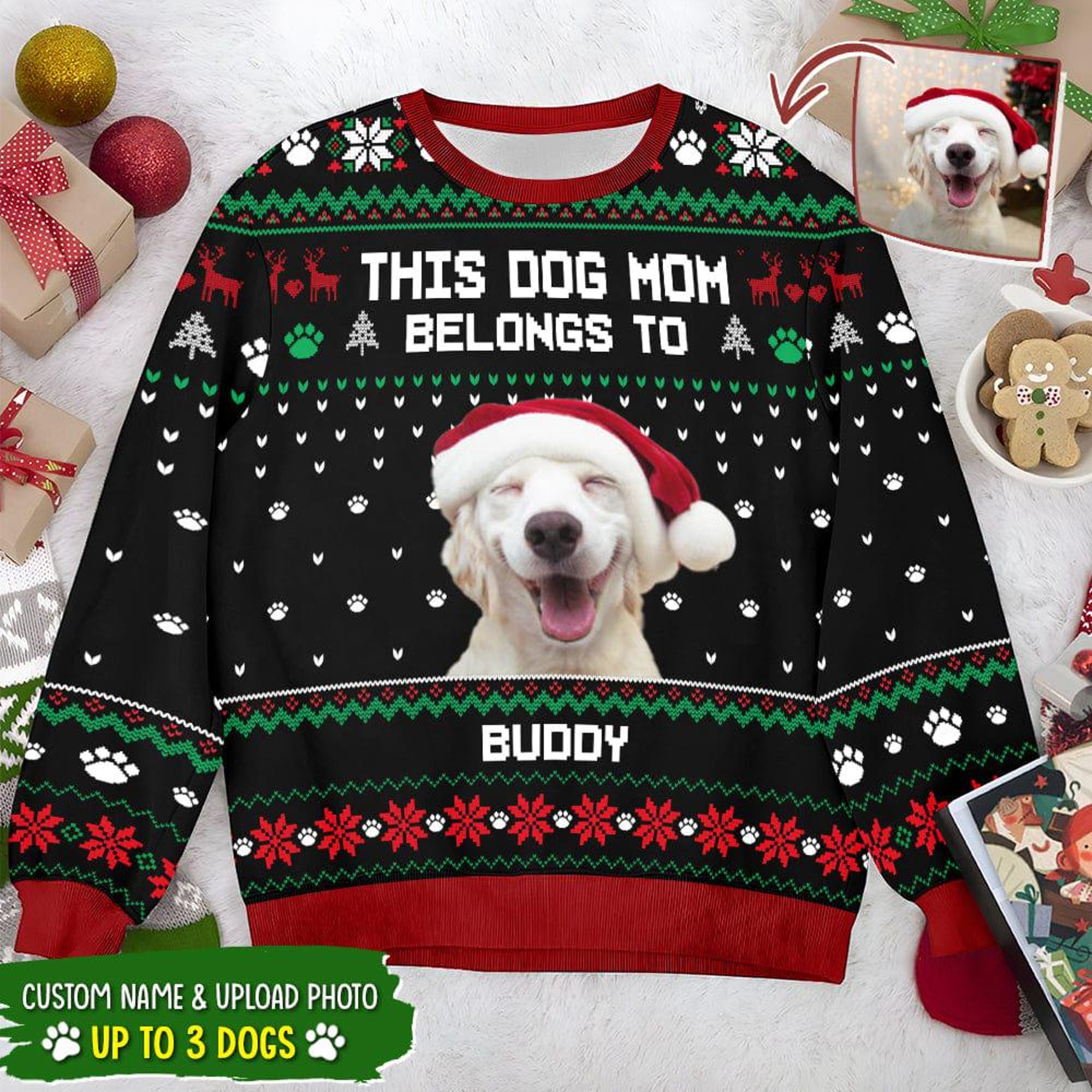 Custom Pet Photo Ugly Christmas Sweater: Funny Gift for Pet Lovers