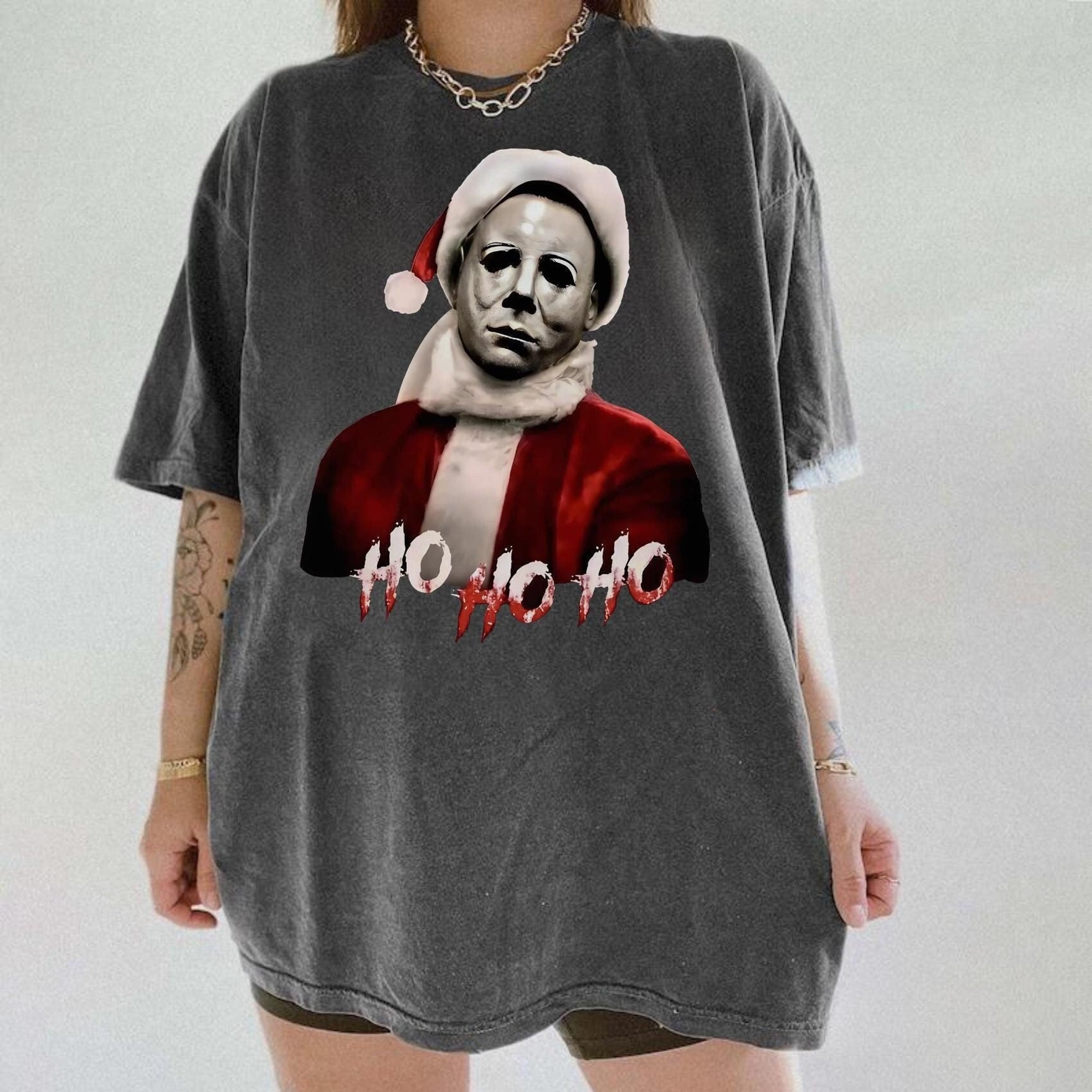 Michael Myers Shirt, Horror Movie Christmas Sweatshirt, Christmas Shirt, Christmas Sweatshirt, Ho Ho Ho Sweatshirt