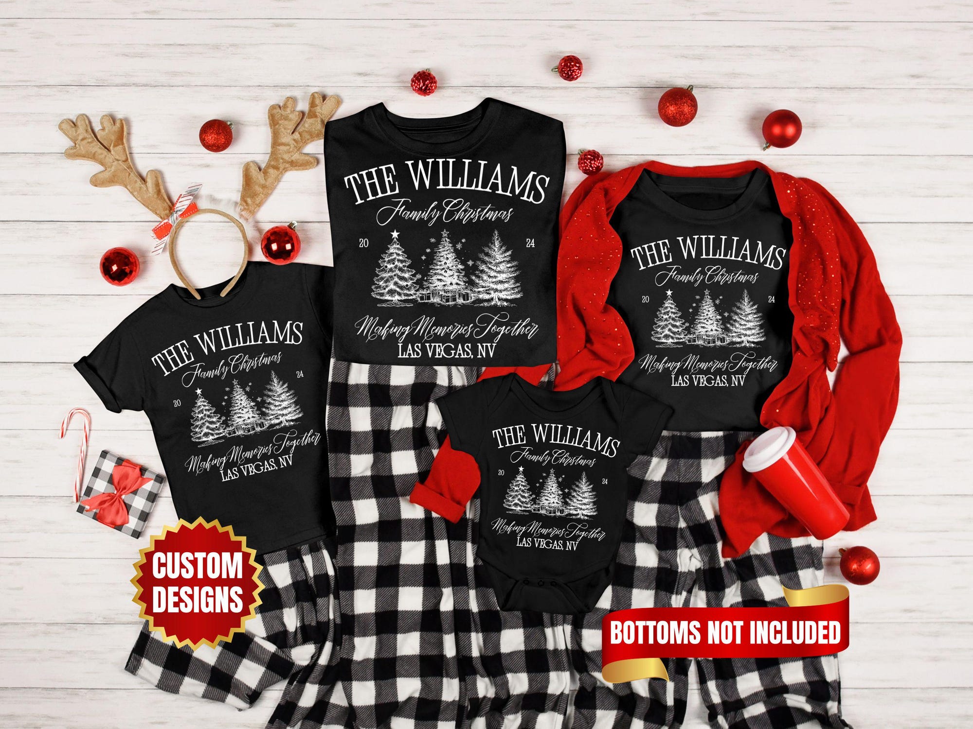 Custom Last Name Matching Family Christmas Pajamas, 2025 Family Christmas Outfit, Family Christmas Shirt, Christmas Couple Long Sleeve Shirt