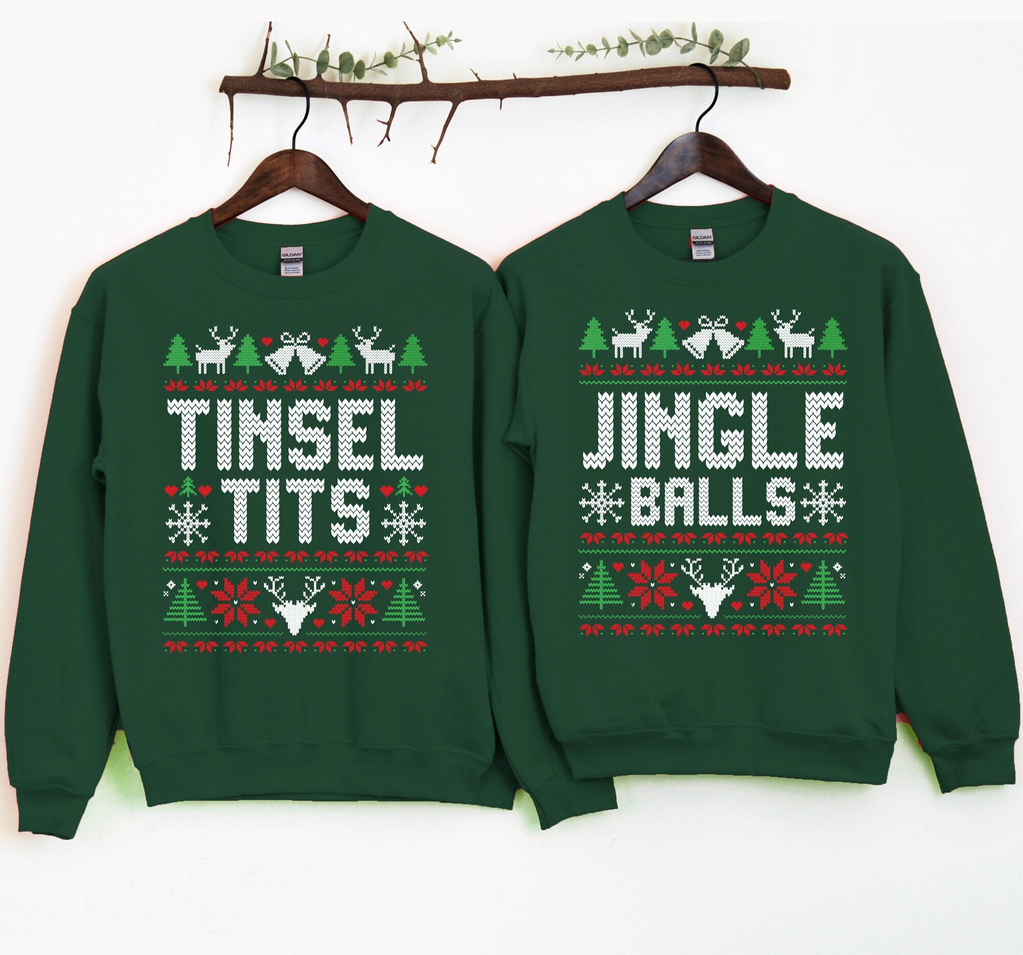 il_2000xN.6459961513_pl9i.jpg Funny Couples Ugly Christmas Sweater, Unisex Couples Matching Ugly Christmas Sweater, Where My Ho's At, *Sold Seperately*