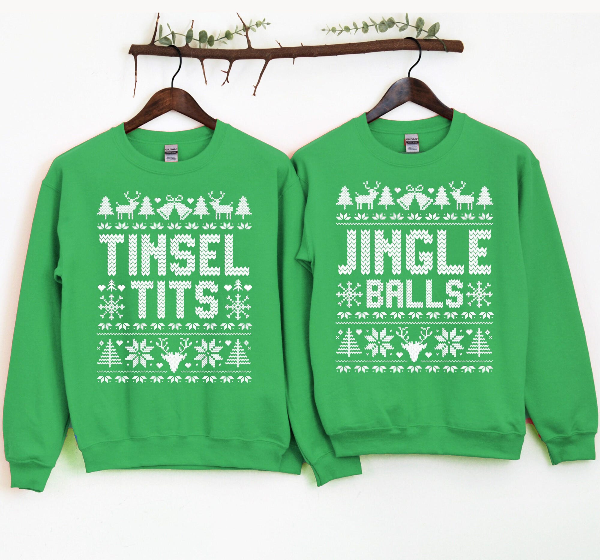 il_2000xN.6459961615_dx39.jpg Funny Couples Ugly Christmas Sweater, Unisex Couples Matching Ugly Christmas Sweater, Where My Ho's At, *Sold Seperately*