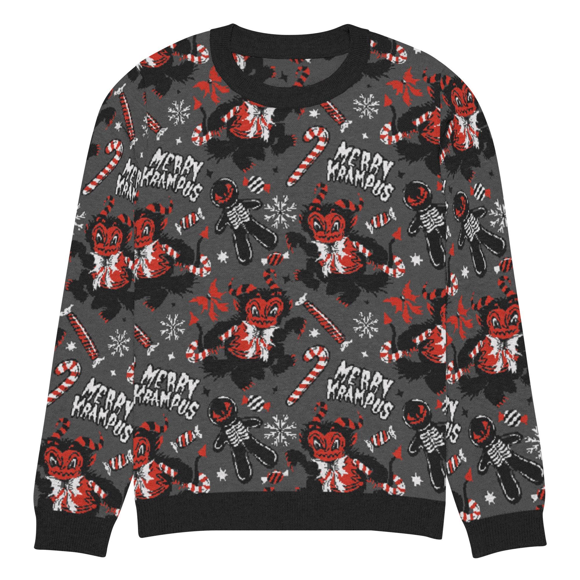 il_2000xN.6459965271_c5f5.jpg Spooky Krampus Gothmas Ugly Christmas Knit Sweater, Krampus Holiday Creepmas Sweater, Creepmas Ugly Knit Sweater for Spooky Christmas