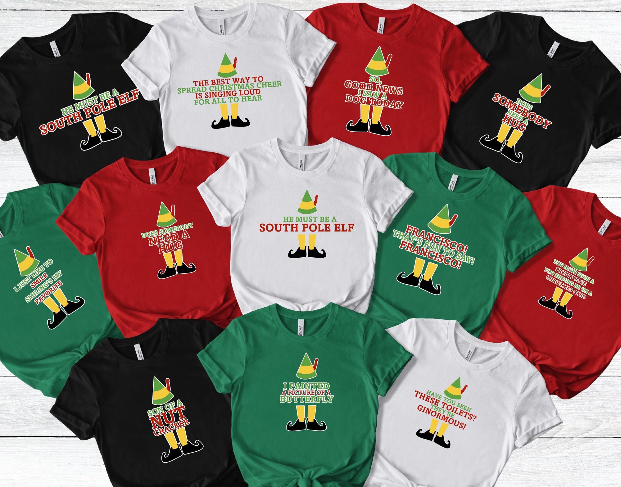 Buddy the Elf shirts, Elf shirts, Elf movie quote, Son of a nutcracker shirt, Custom family Christmas shirts, Christmas quote shirts