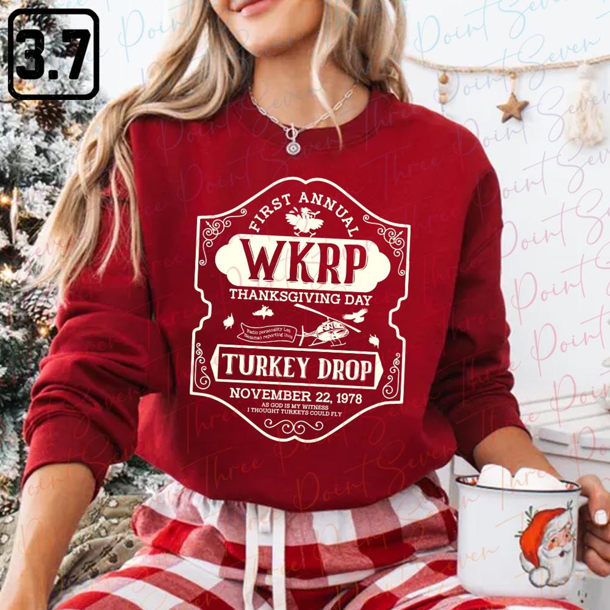il_2000xN.6468004208_90lh-1.jpg Vintage Turkey Drop WKRP Sweatshirt, First Annual WKRP Thanksgiving Day Sweatshirt TH0104