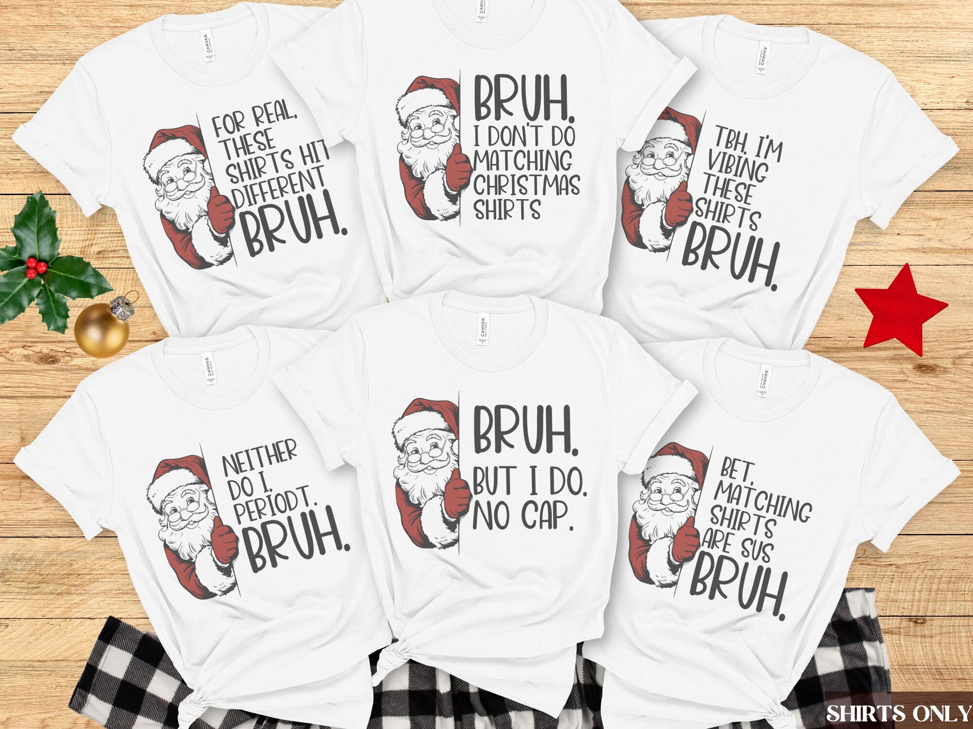 il_2000xN.6472558549_tt4e.jpg Family Christmas Shirts, Funny Christmas Family Shirts, Christmas Couple Shirts, Matching Christmas Shirts, Teen Slang Christmas Bruh Shirt