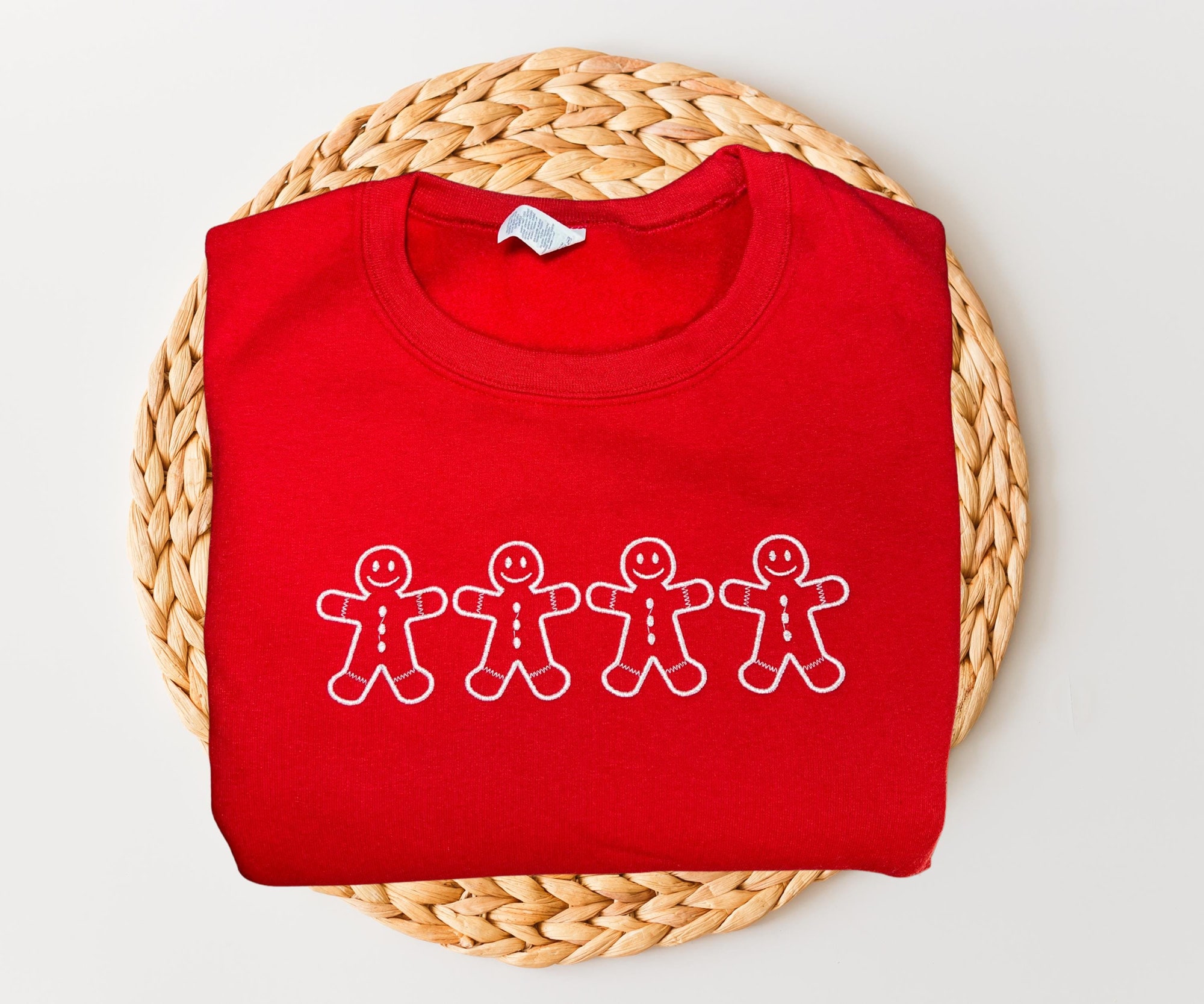 il_2000xN.6473448803_5im6.jpg Gingerbread Men Embroidered Pullover, Gingerbread Sweater, Holiday Gift, Christmas Party, Gingerbread Hoodie, Holiday Crewneck, Xmas Gift