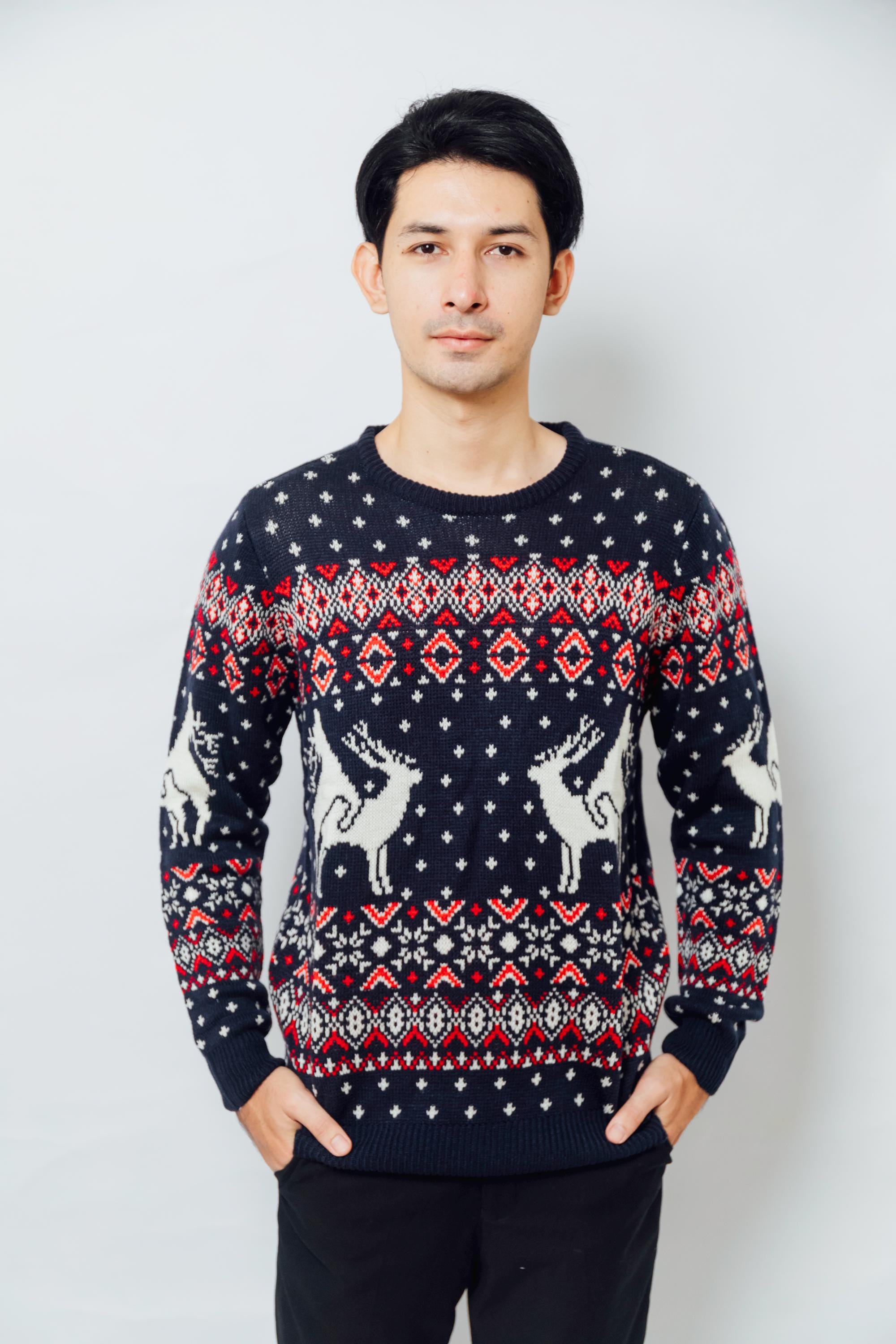 il_2000xN.6475712349_owkd-1.jpg Reindeer Funny Ugly Christmas Sweater Navy